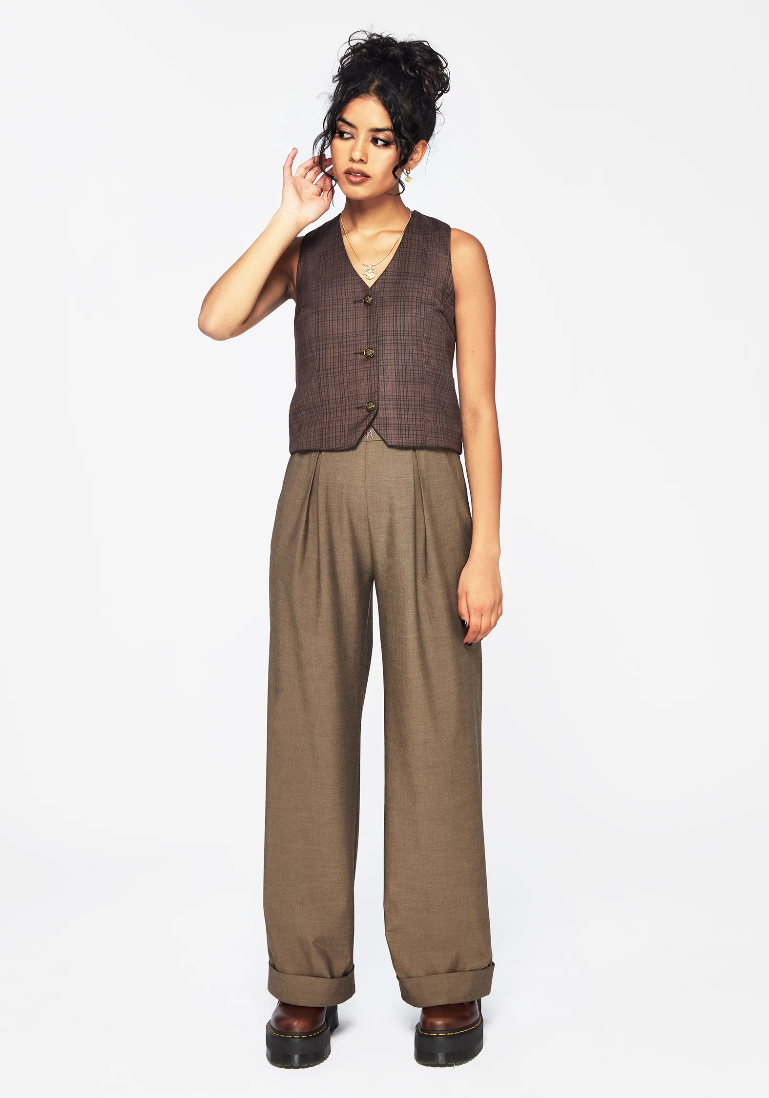 Corbin Check Tailored Waistcoat - Image 4