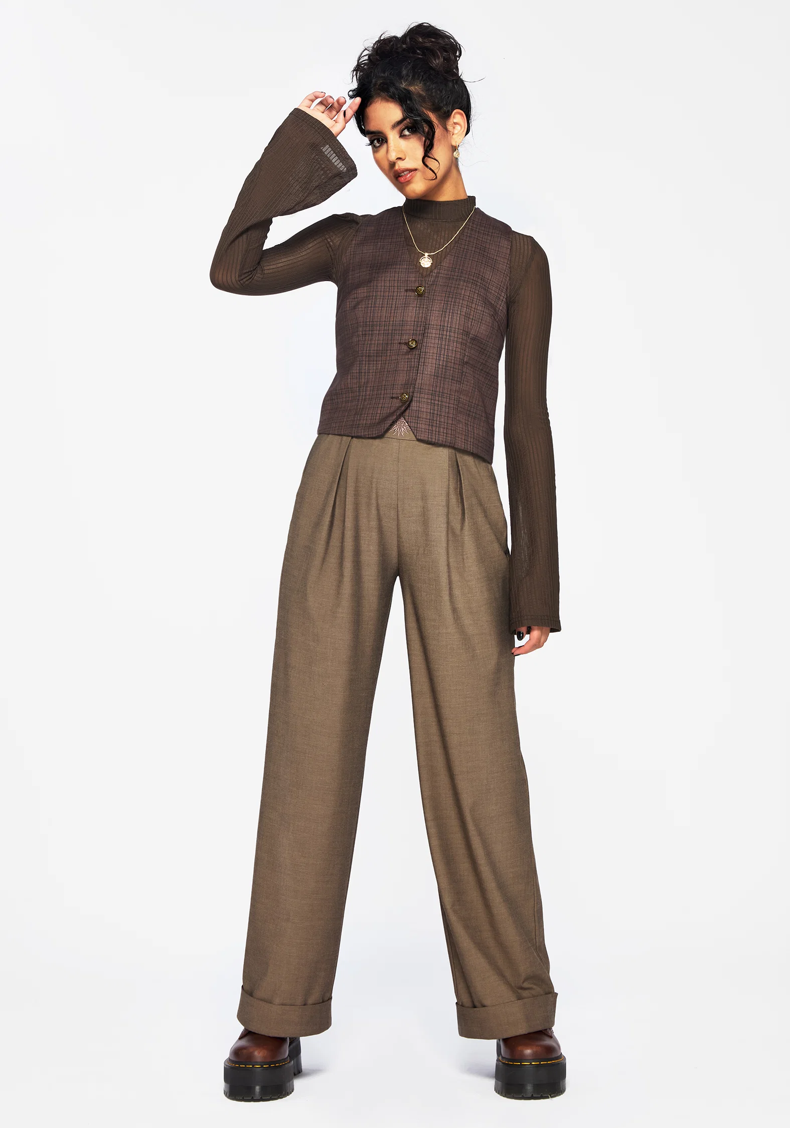 Corbin Check Tailored Waistcoat - Image 6