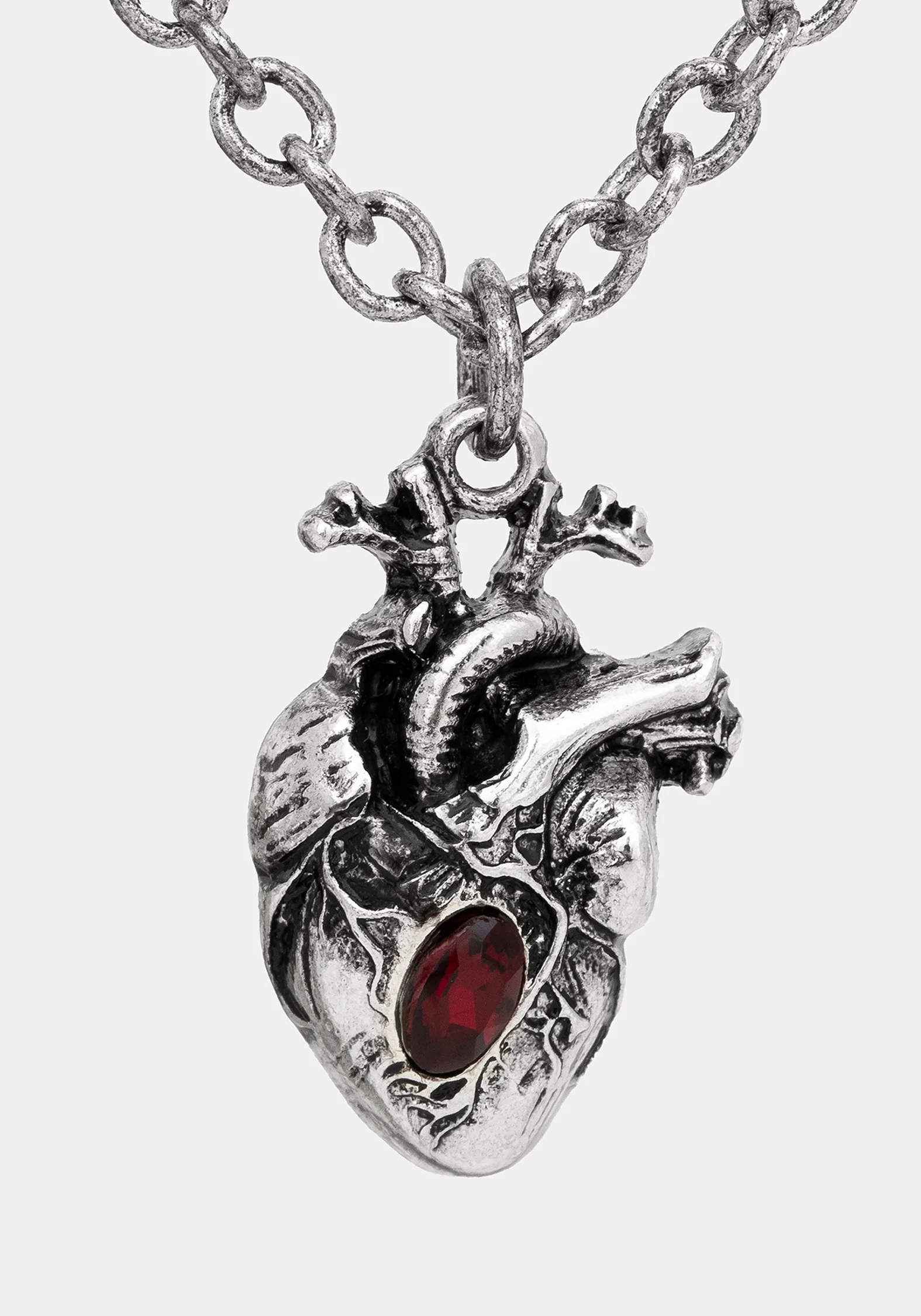 Corium and Anatomical Chain Layered Heart Necklace - Image 2