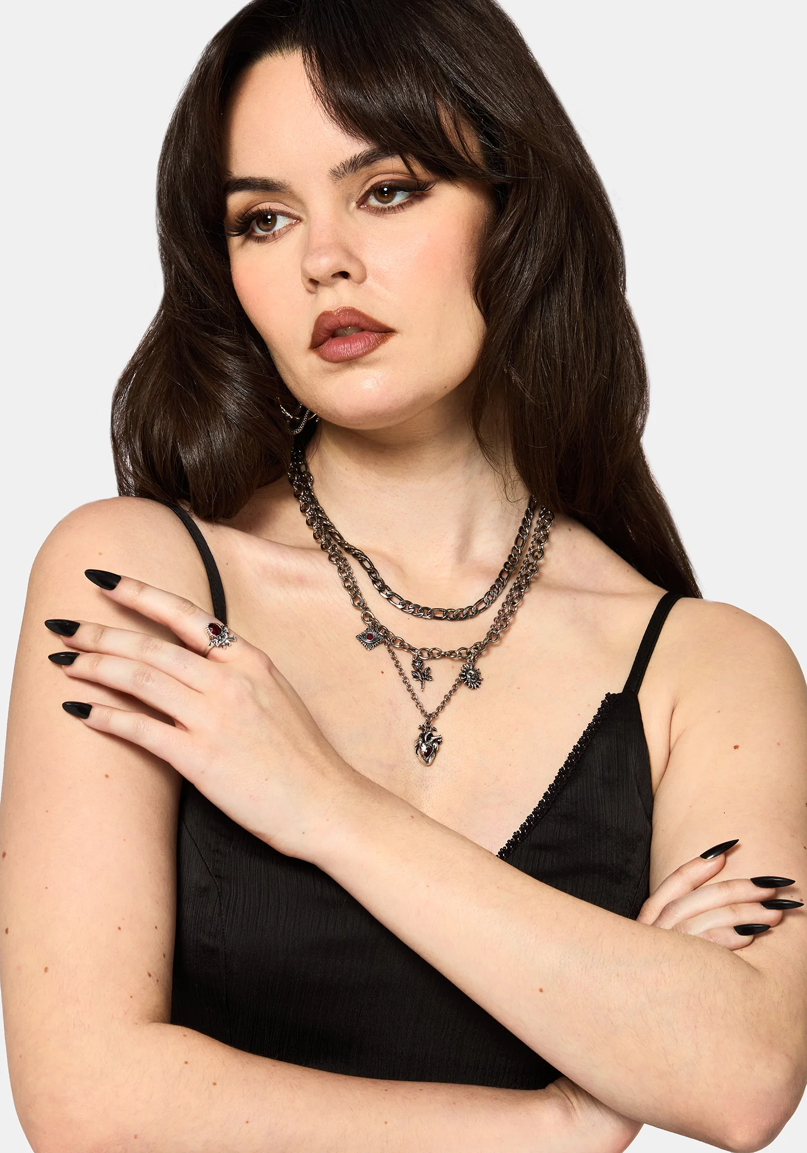Corium and Anatomical Chain Layered Heart Necklace - Image 5