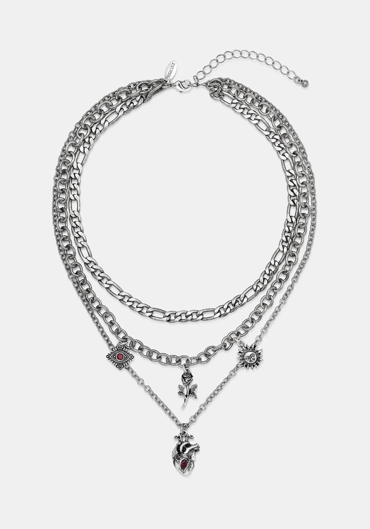 Corium and Anatomical Chain Layered Heart Necklace - Image 6