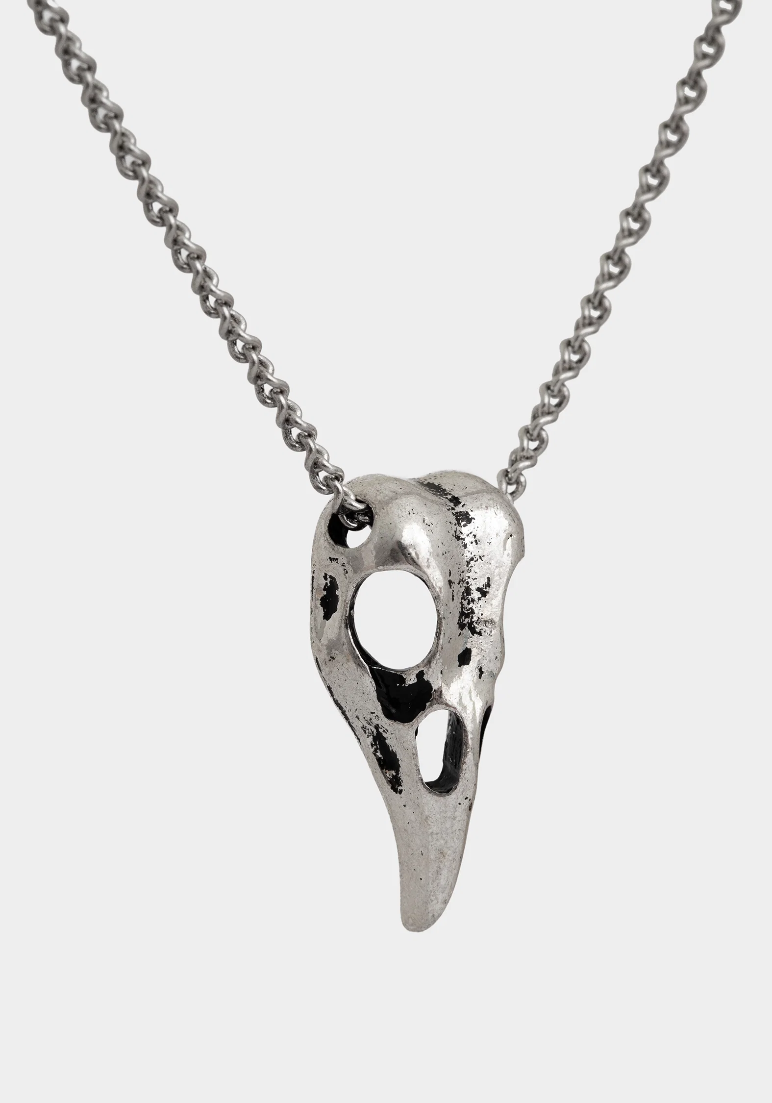 Corvus Bird Skull Layered Necklace - Image 2