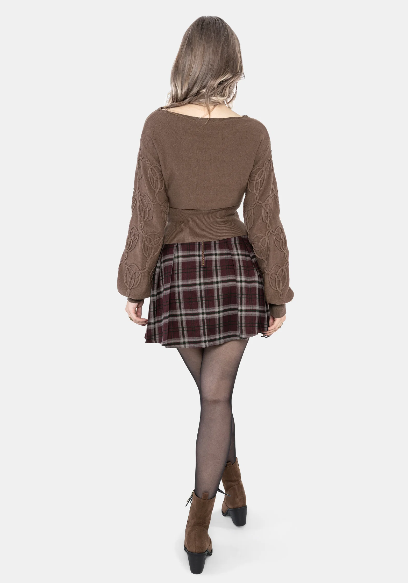 Covet Cotton-Blend Witches Knot Cable Knit Jumper - Image 3