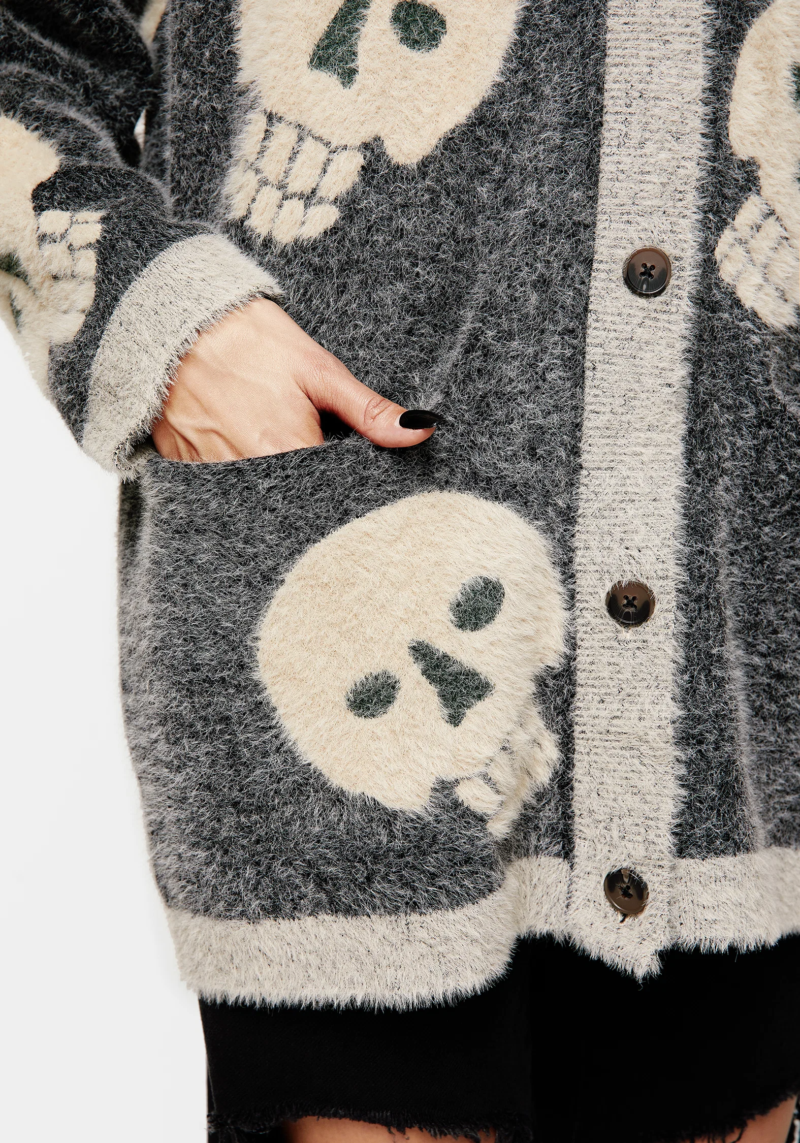 Crania Fluffy Knit Cardigan - Image 2