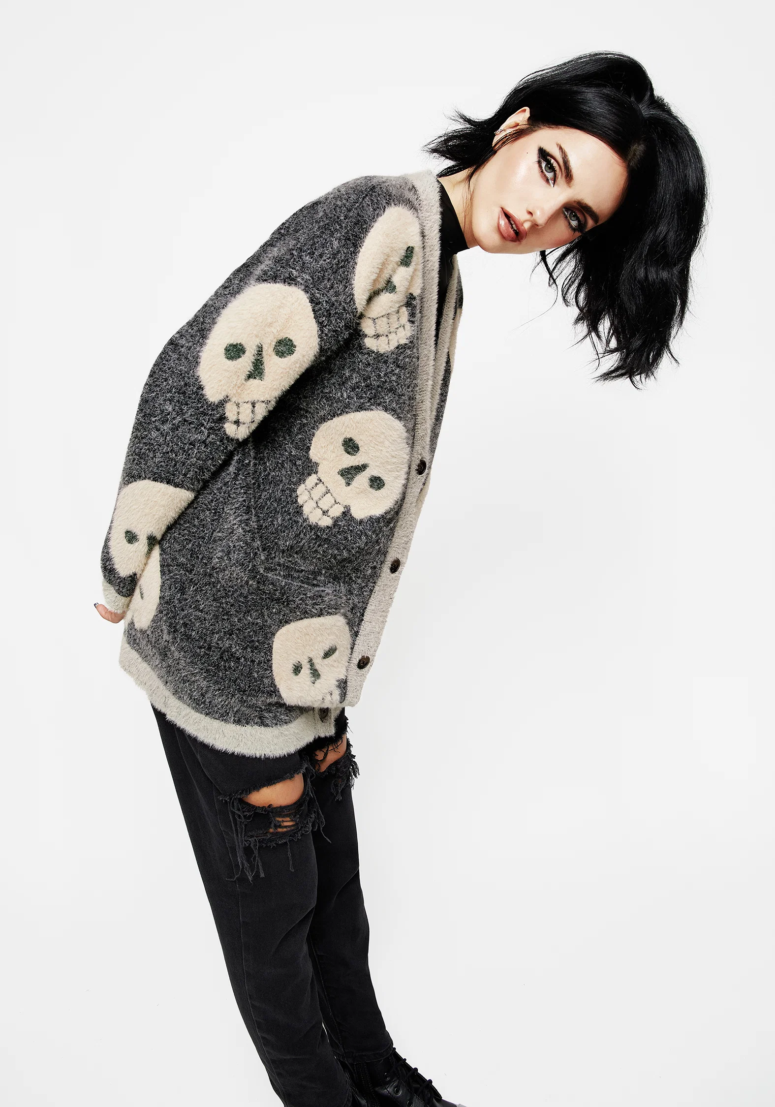 Crania Fluffy Knit Cardigan - Image 5