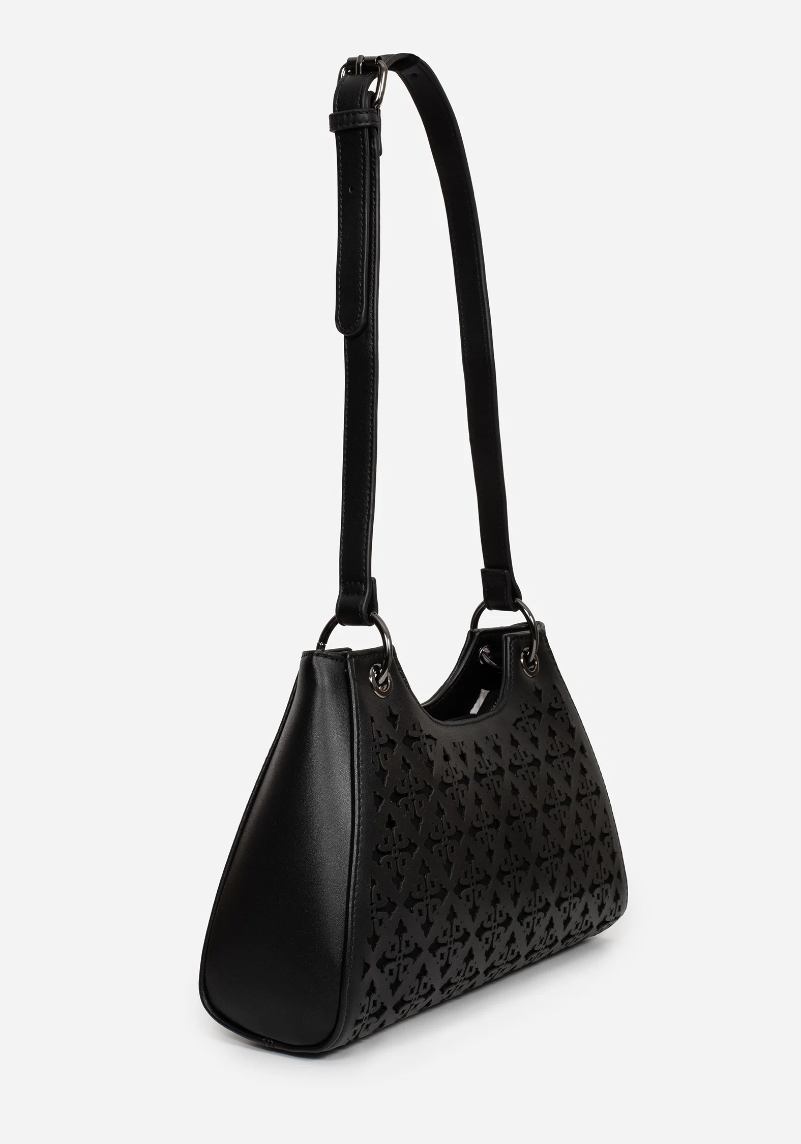 Crux Cut Out Faux Leather Shoulder Bag - Image 4