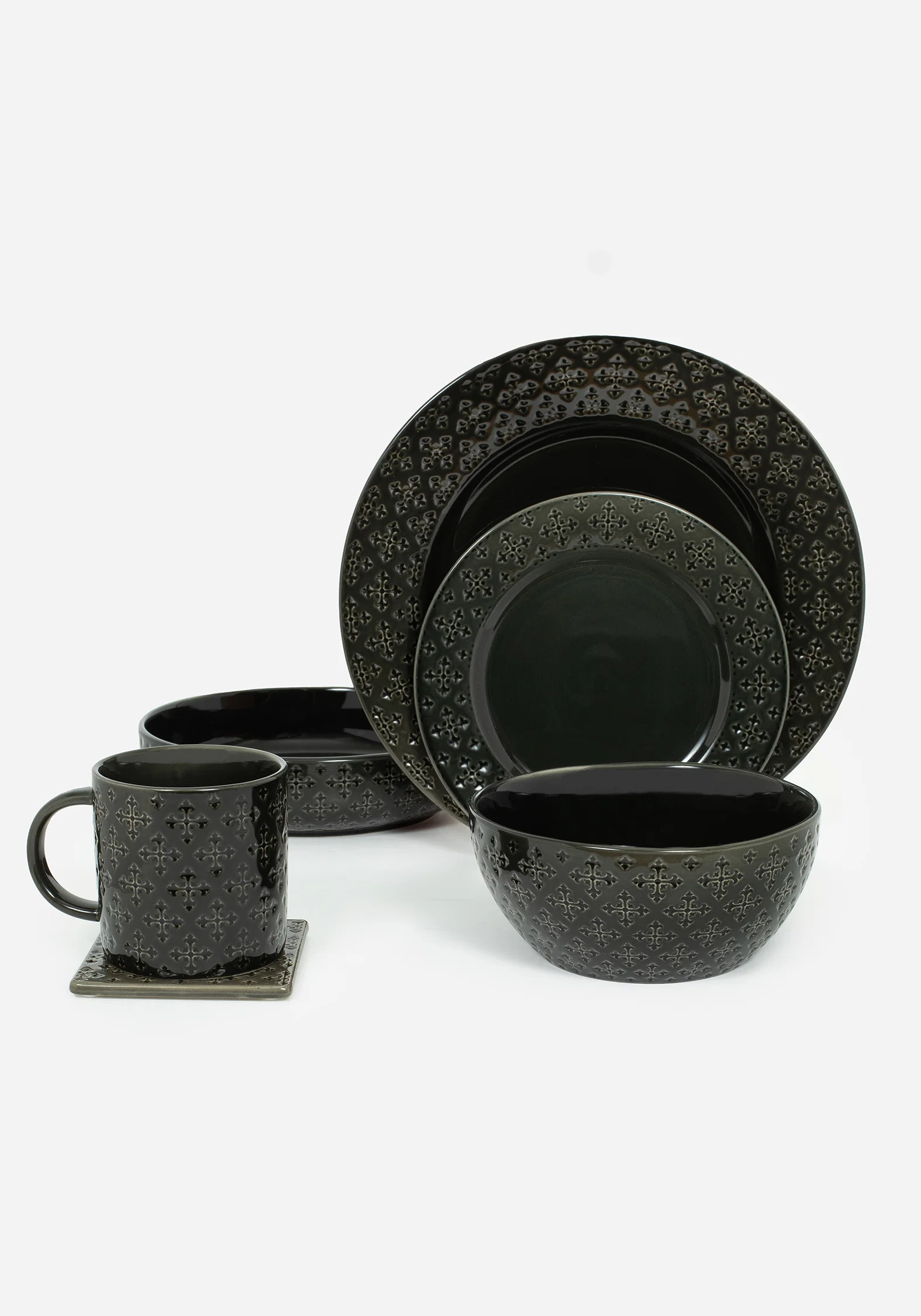 Crux Debossed Ombre Side Plate (4 Piece Set) - Image 6