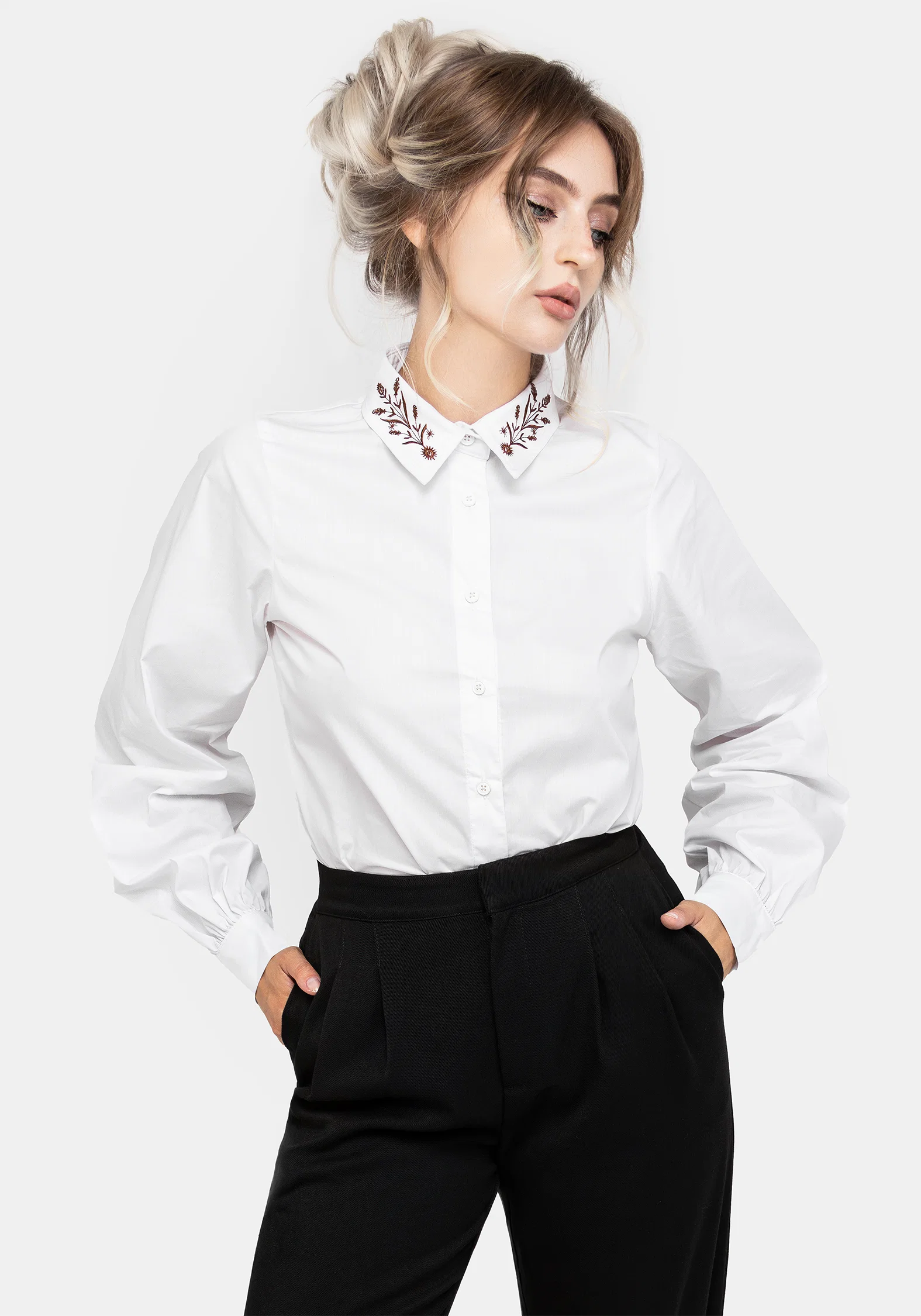 Cybele Embroidered Button Up Shirt - Image 4