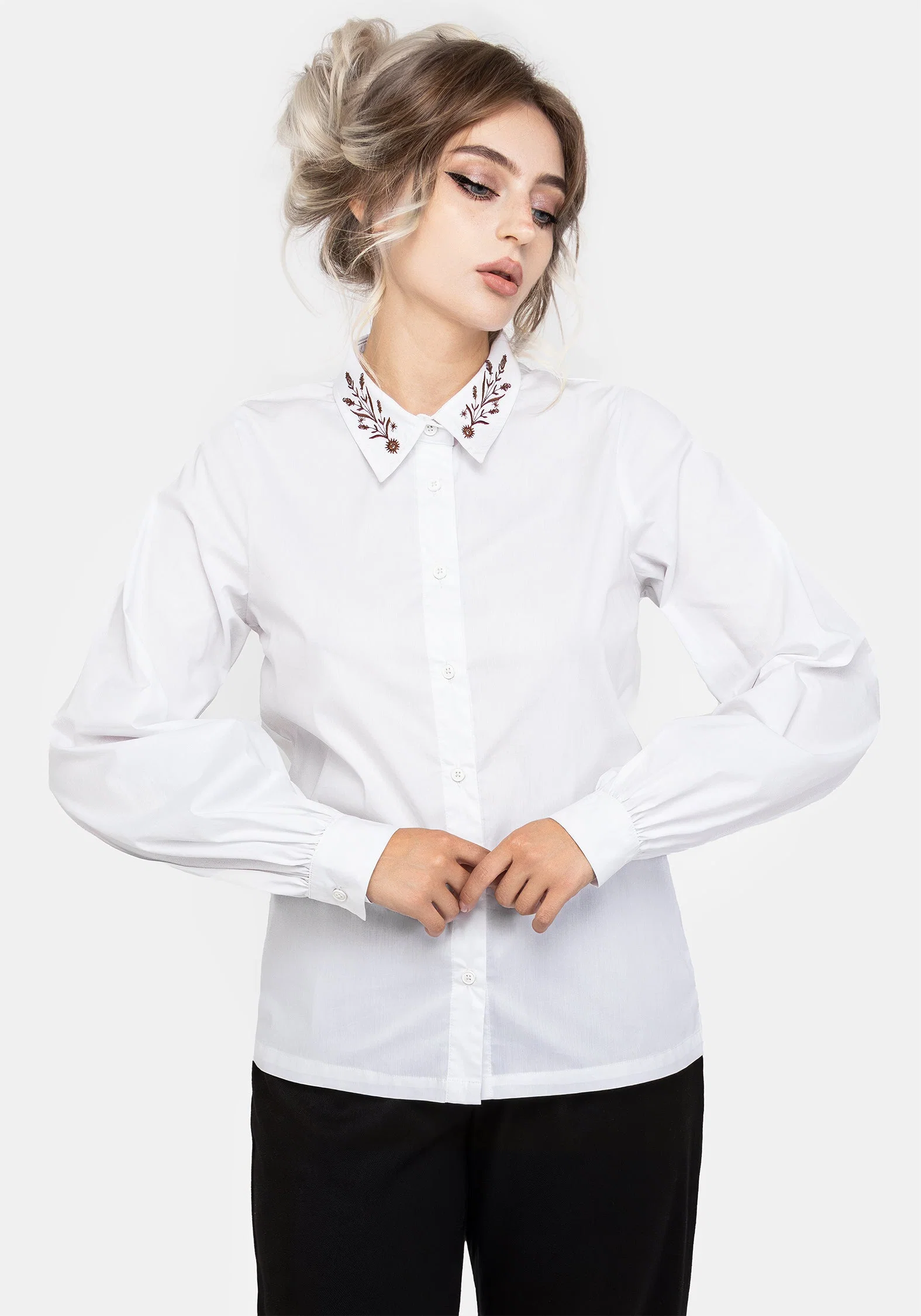 Cybele Embroidered Button Up Shirt - Image 7