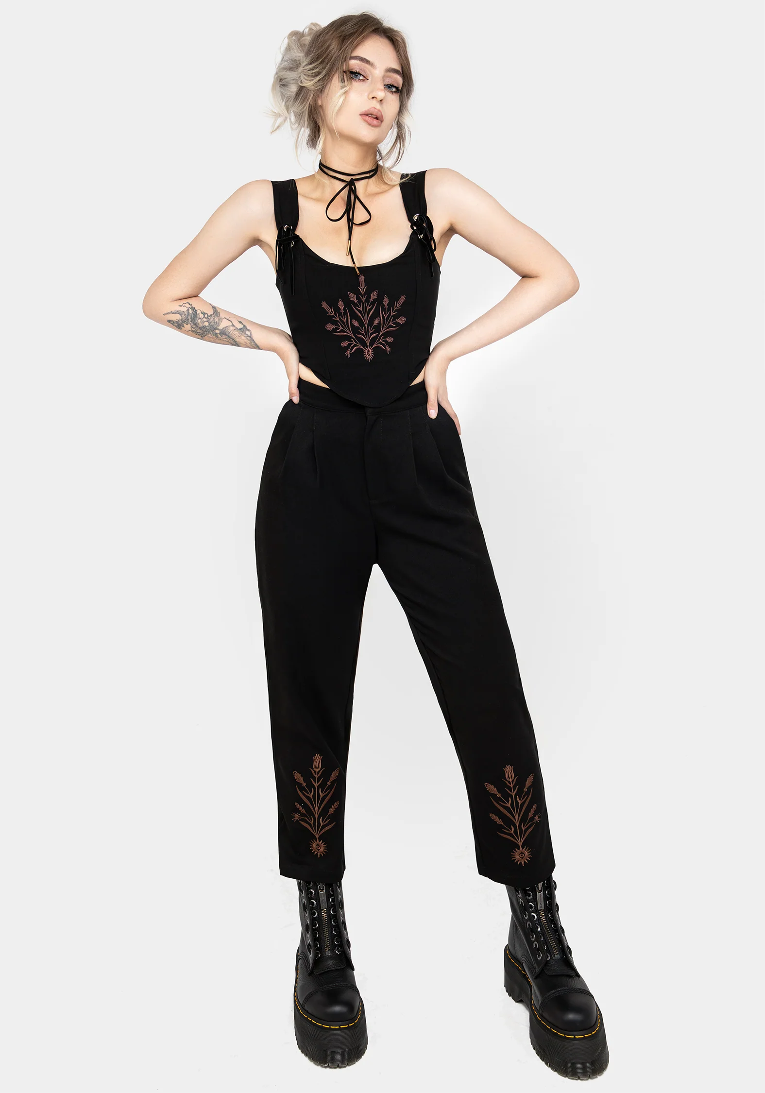 Cybele Embroidered Tapered Trousers - Image 10