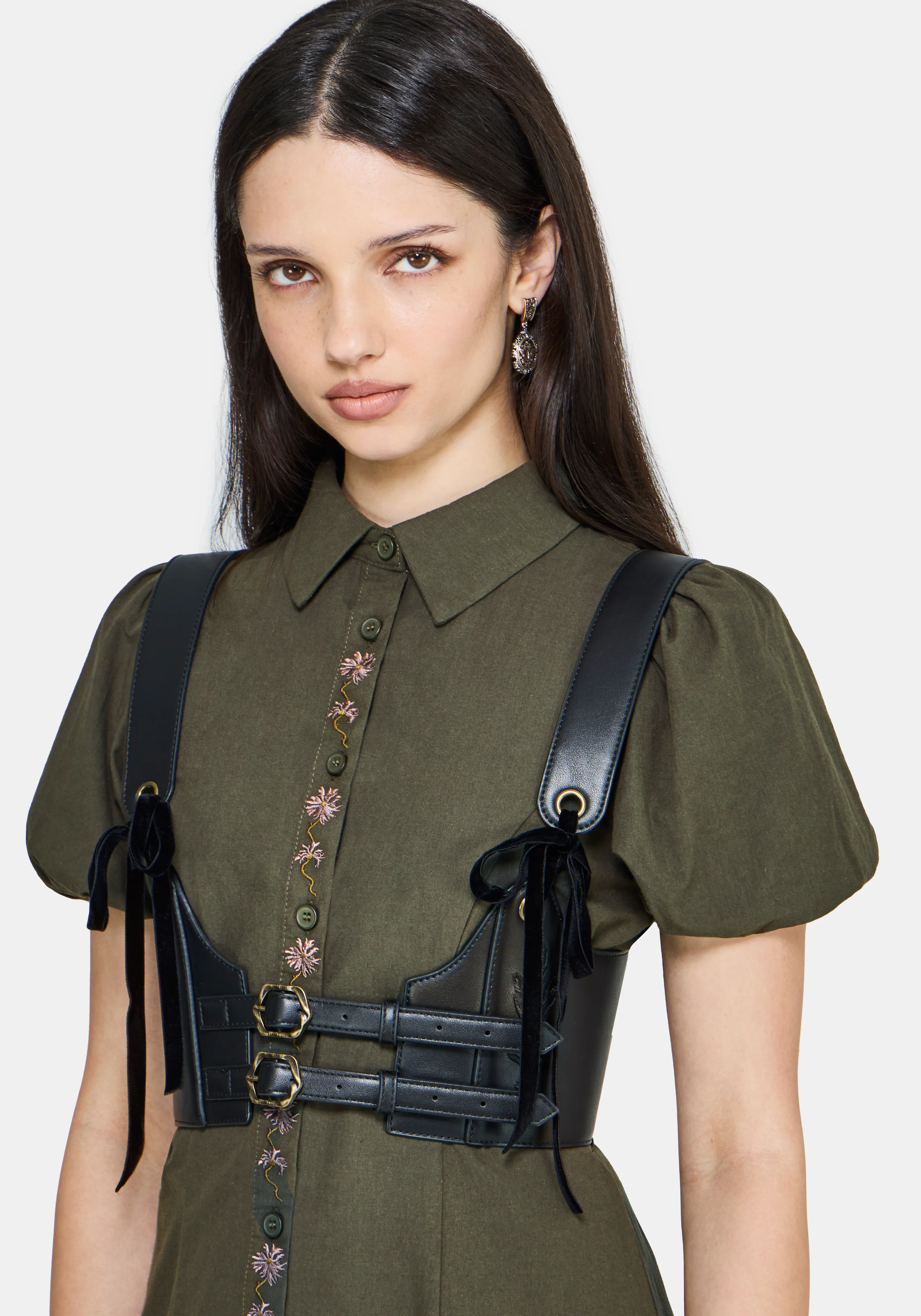 Cybele Embroidered Tie Front Harness - Image 2