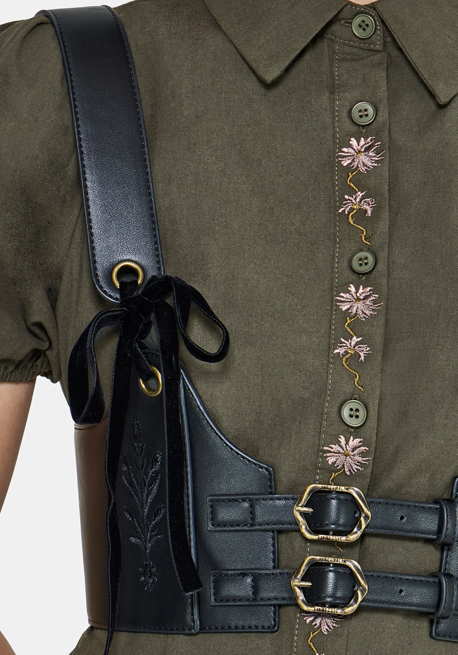 Cybele Embroidered Tie Front Harness - Image 5