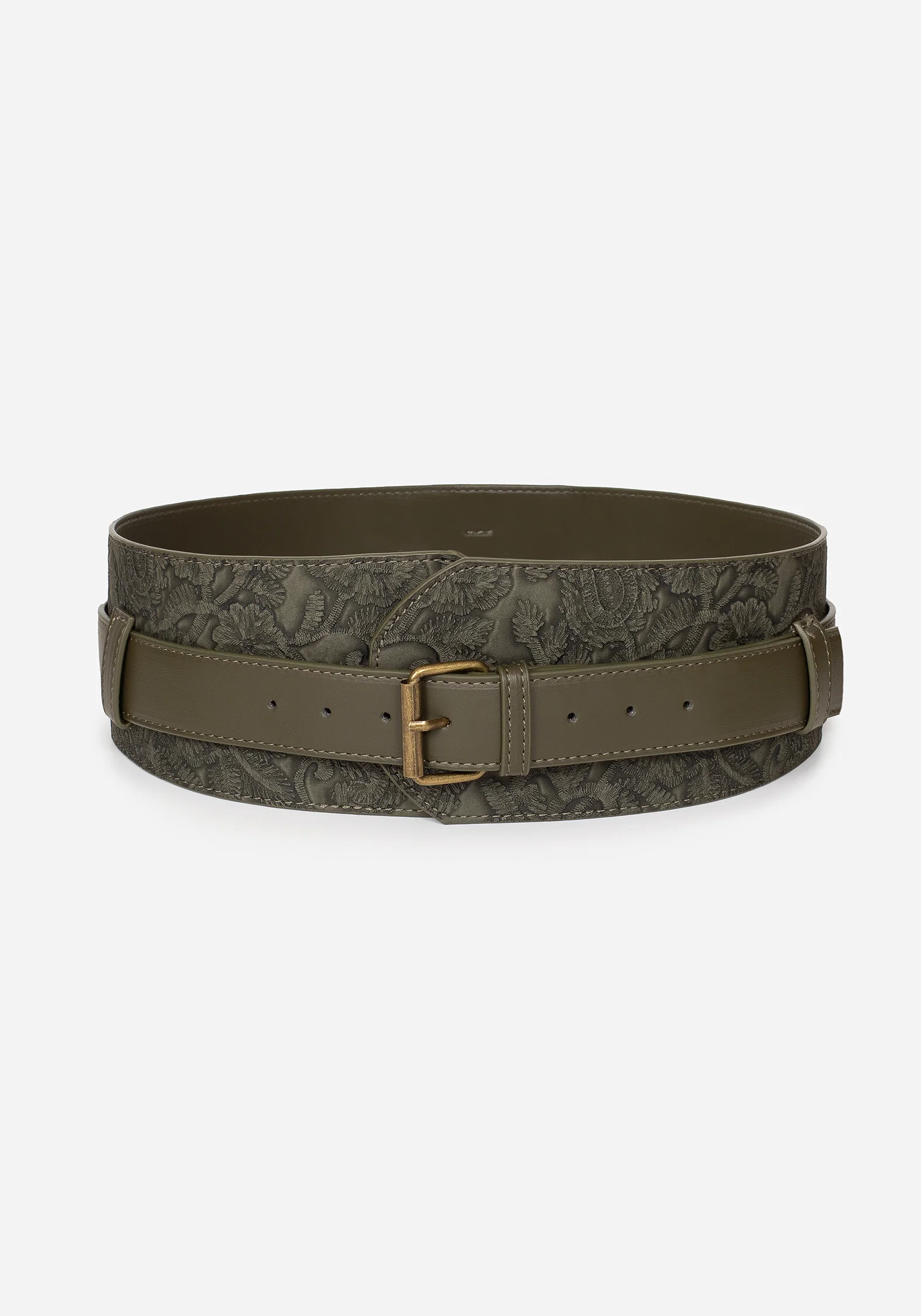 Cypress Paisley Debossed Buckled Waist Belt - Image 8