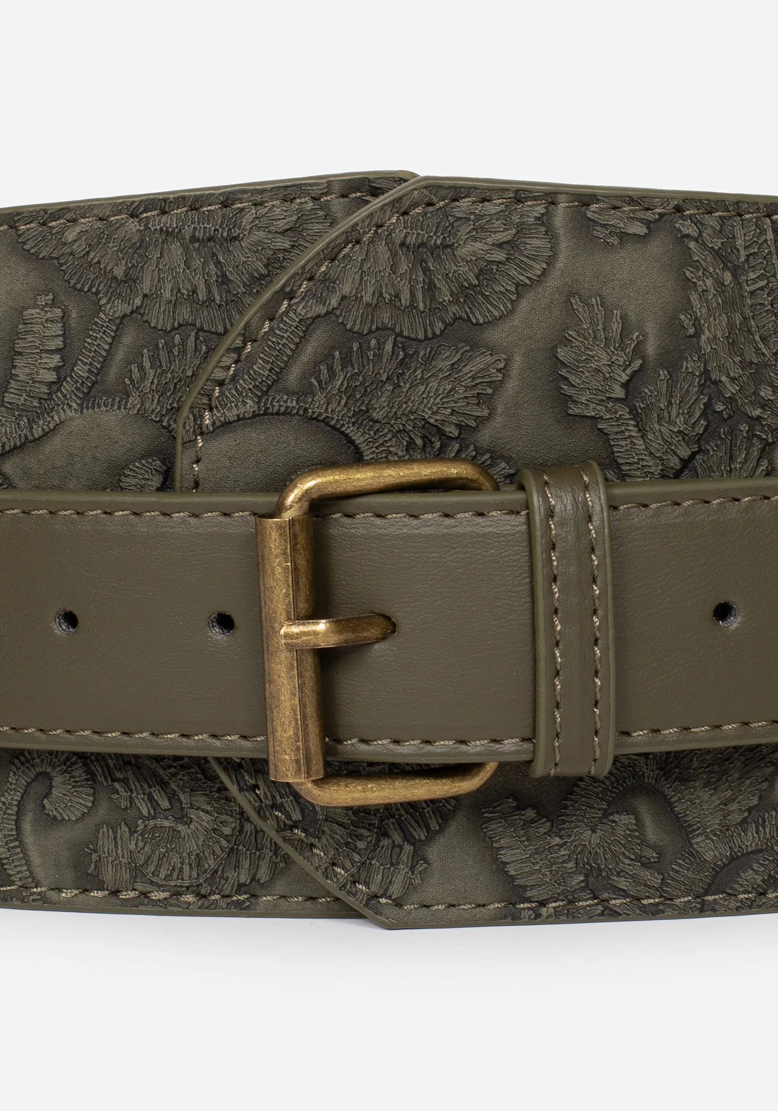 Cypress Paisley Debossed Buckled Waist Belt - Image 9