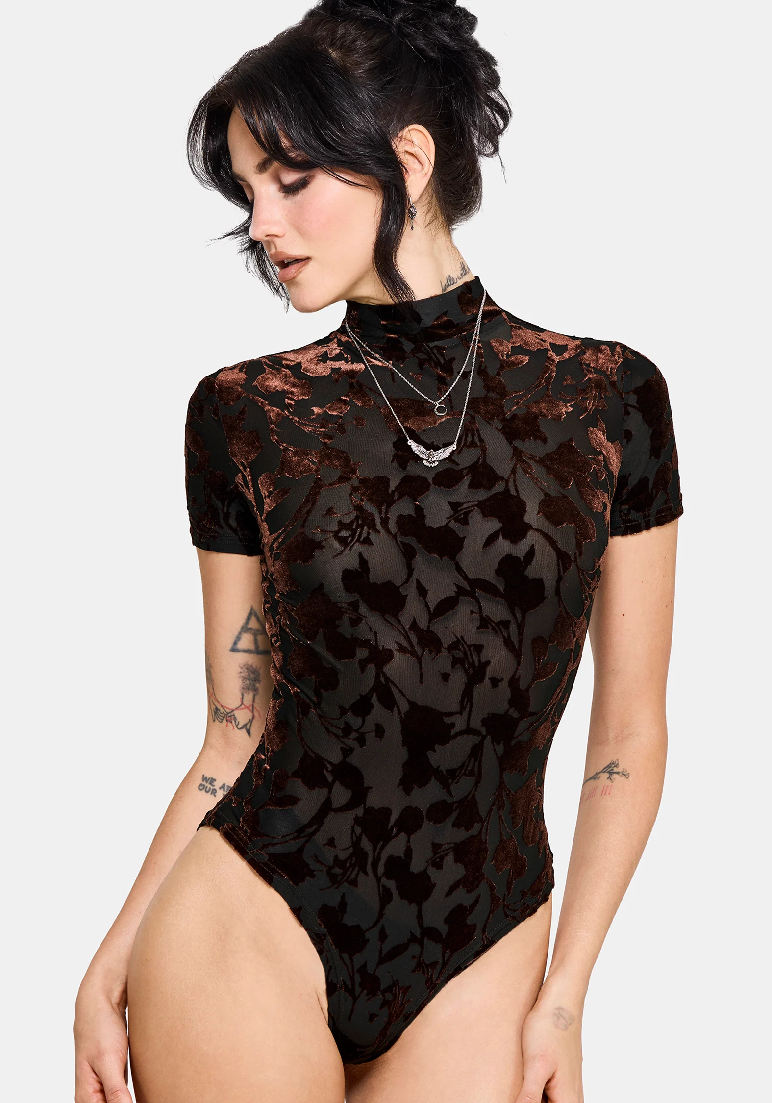 Dakota Devore Velour Bodysuit - Image 2