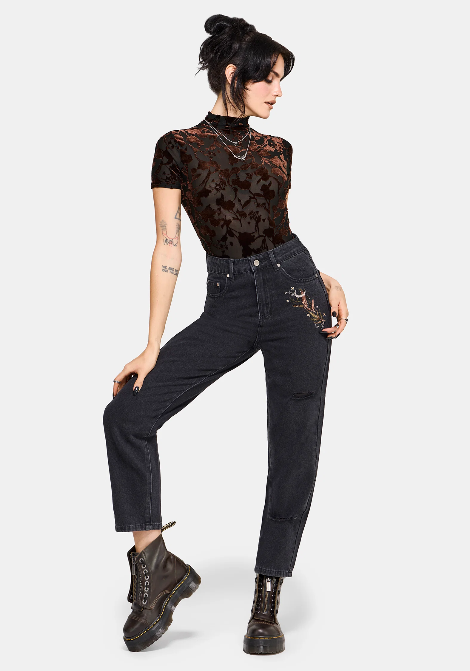 Dakota Devore Velour Bodysuit - Image 4