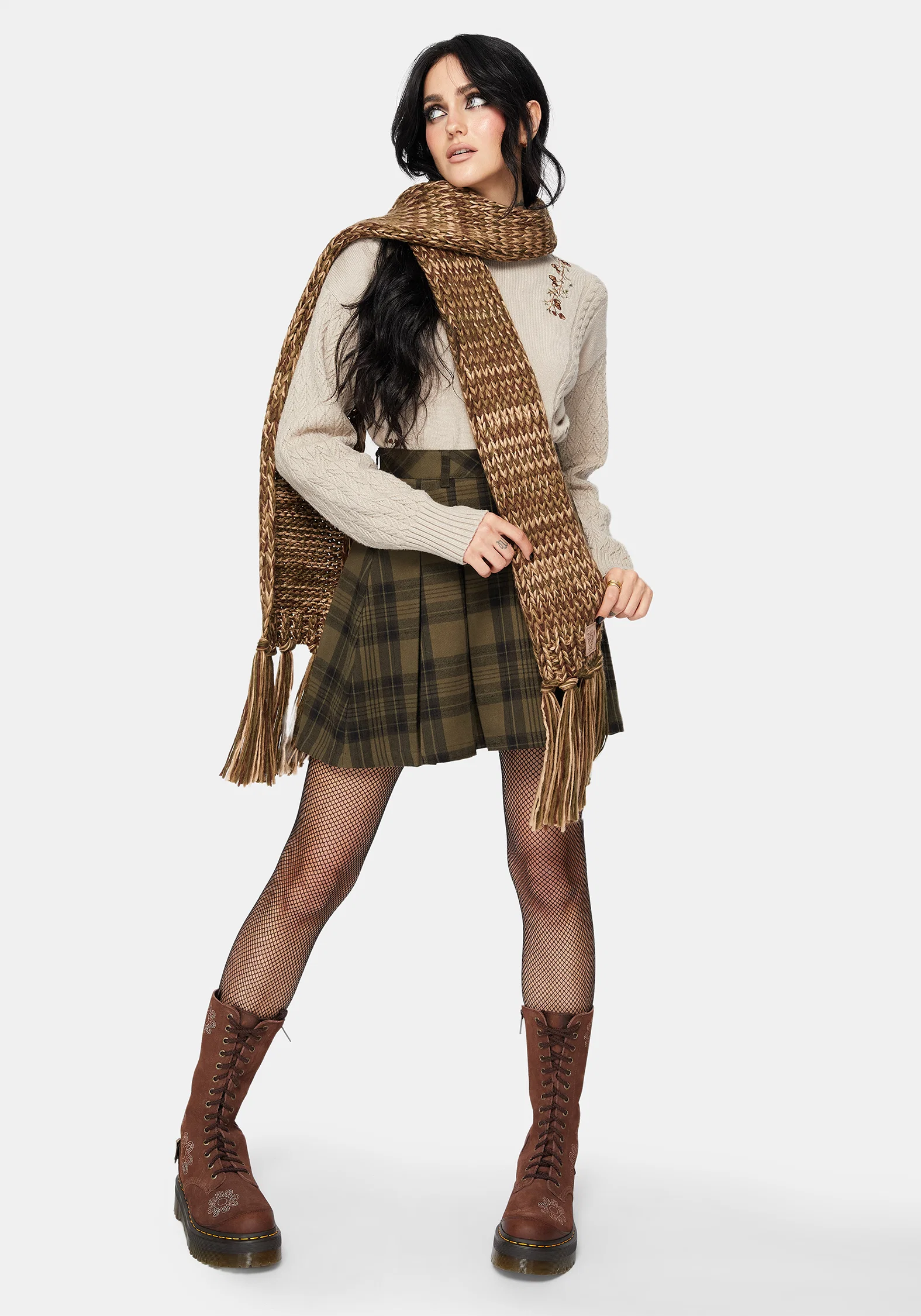 Daphne Frog Patch Cable Scarf - Image 3