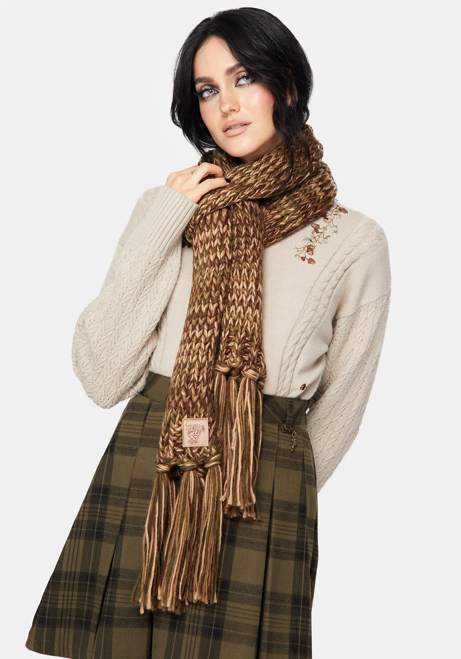 Daphne Frog Patch Cable Scarf - Image 4