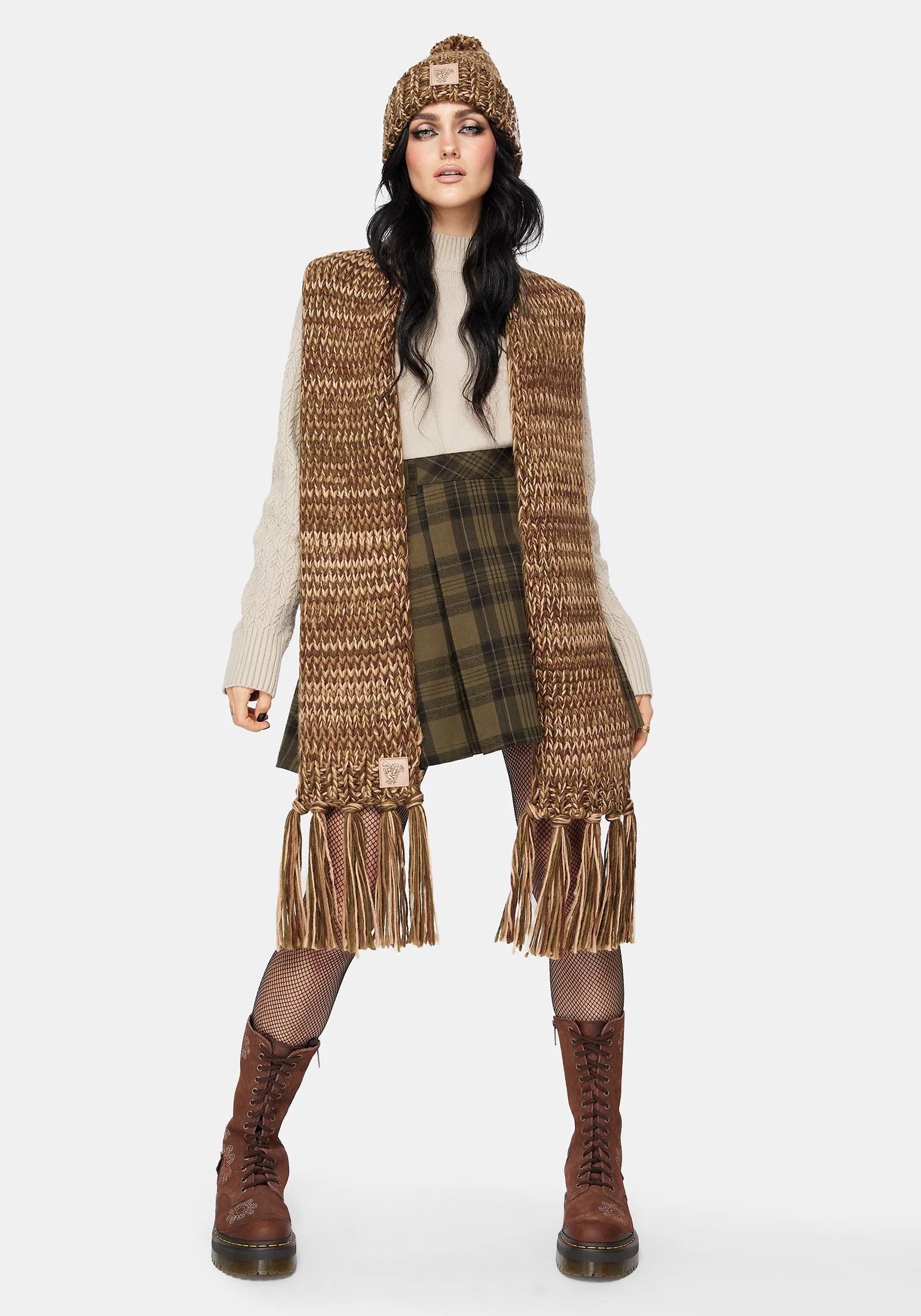 Daphne Frog Patch Cable Scarf - Image 6