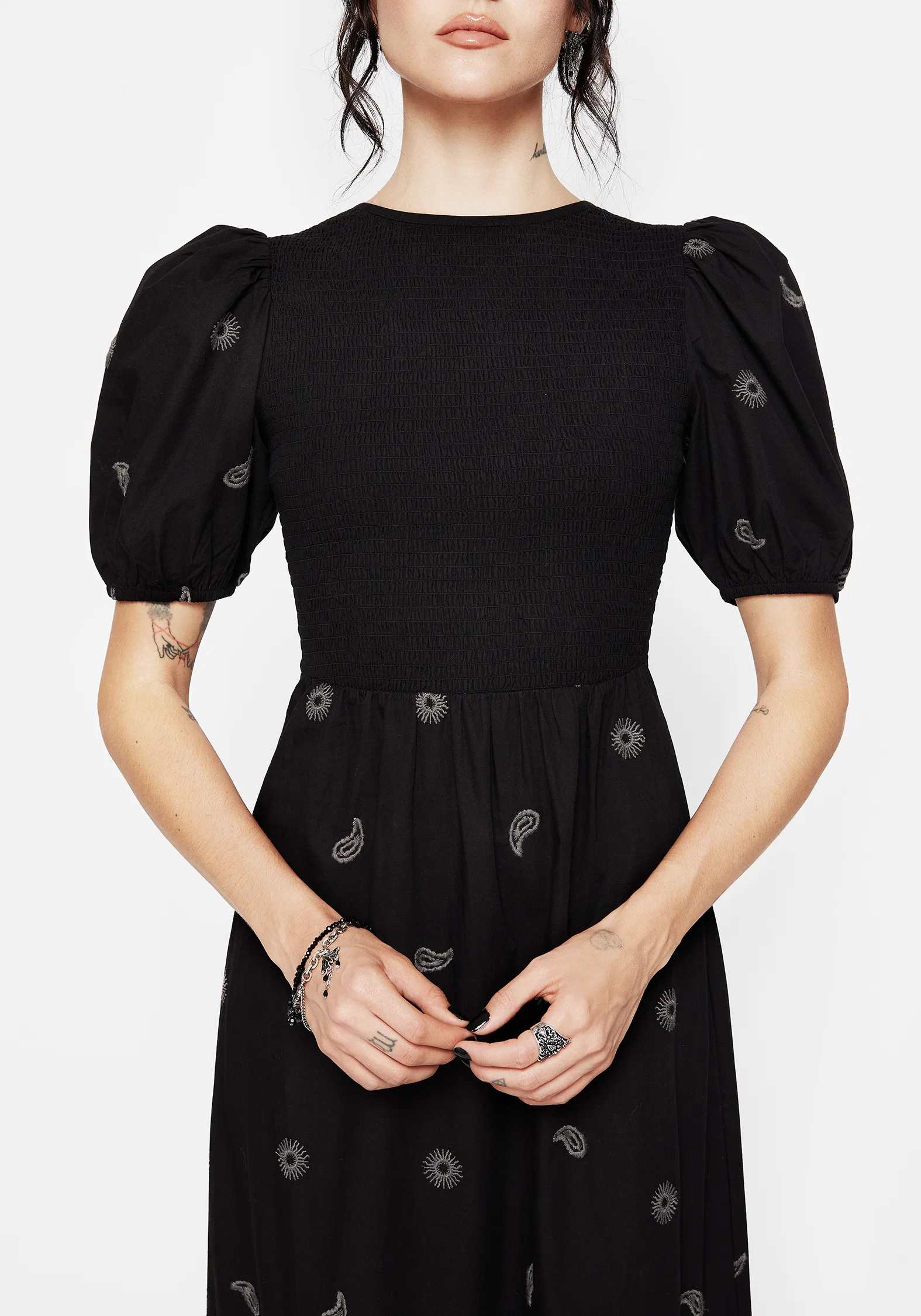 Dawn Sun Embroidered Tiered Maxi Dress - Image 2