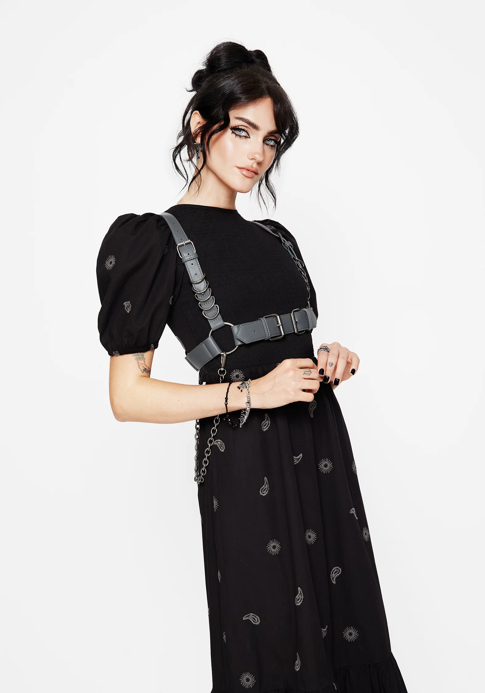 Dawn Sun Embroidered Tiered Maxi Dress - Image 4