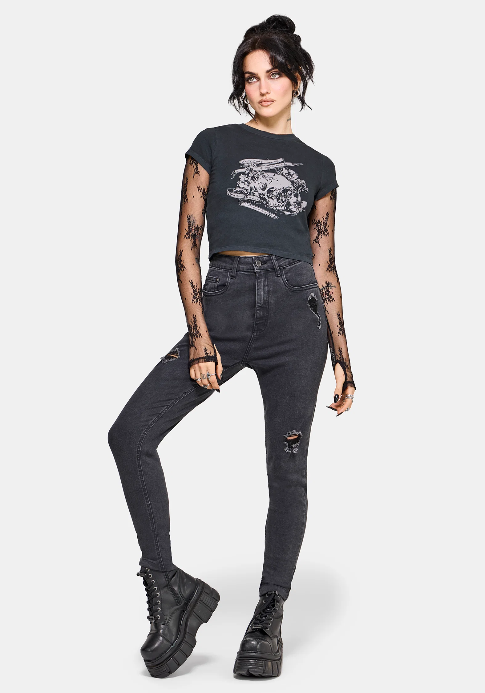 Deadly Blossom Short Sleeve Baby Tee - Image 4