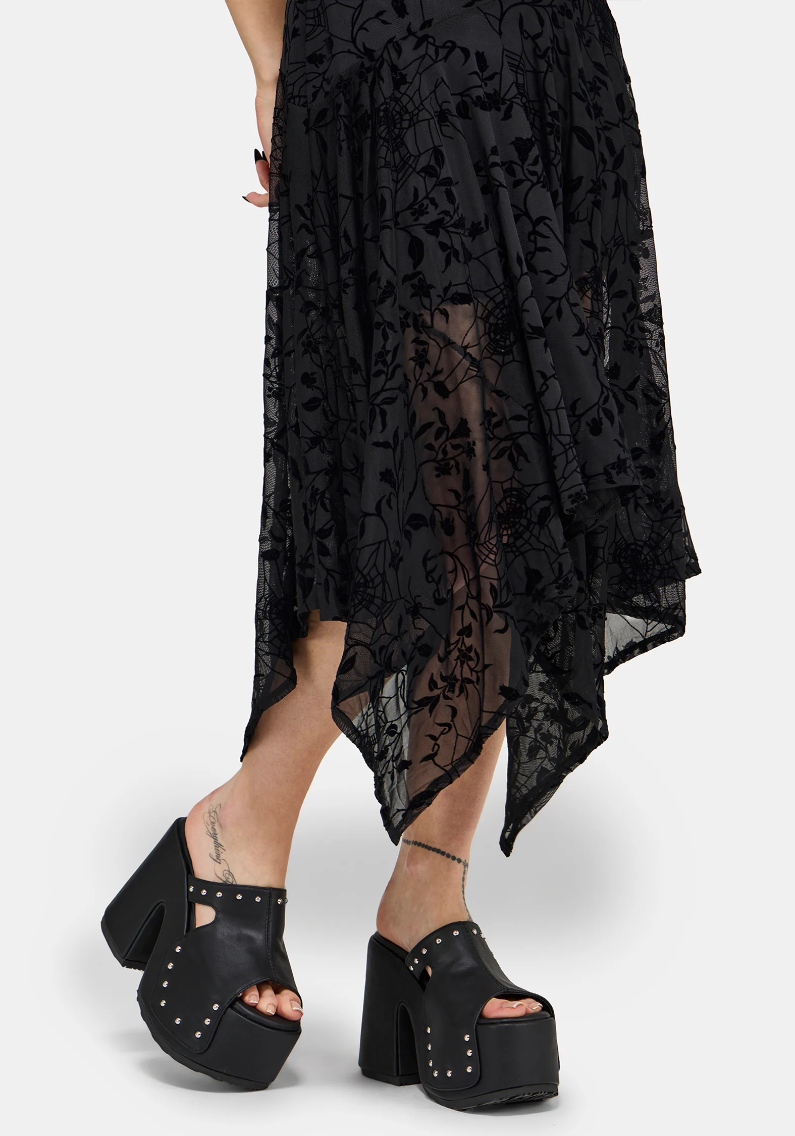 Deadly Nightshade Mesh Midi Dress - Image 2