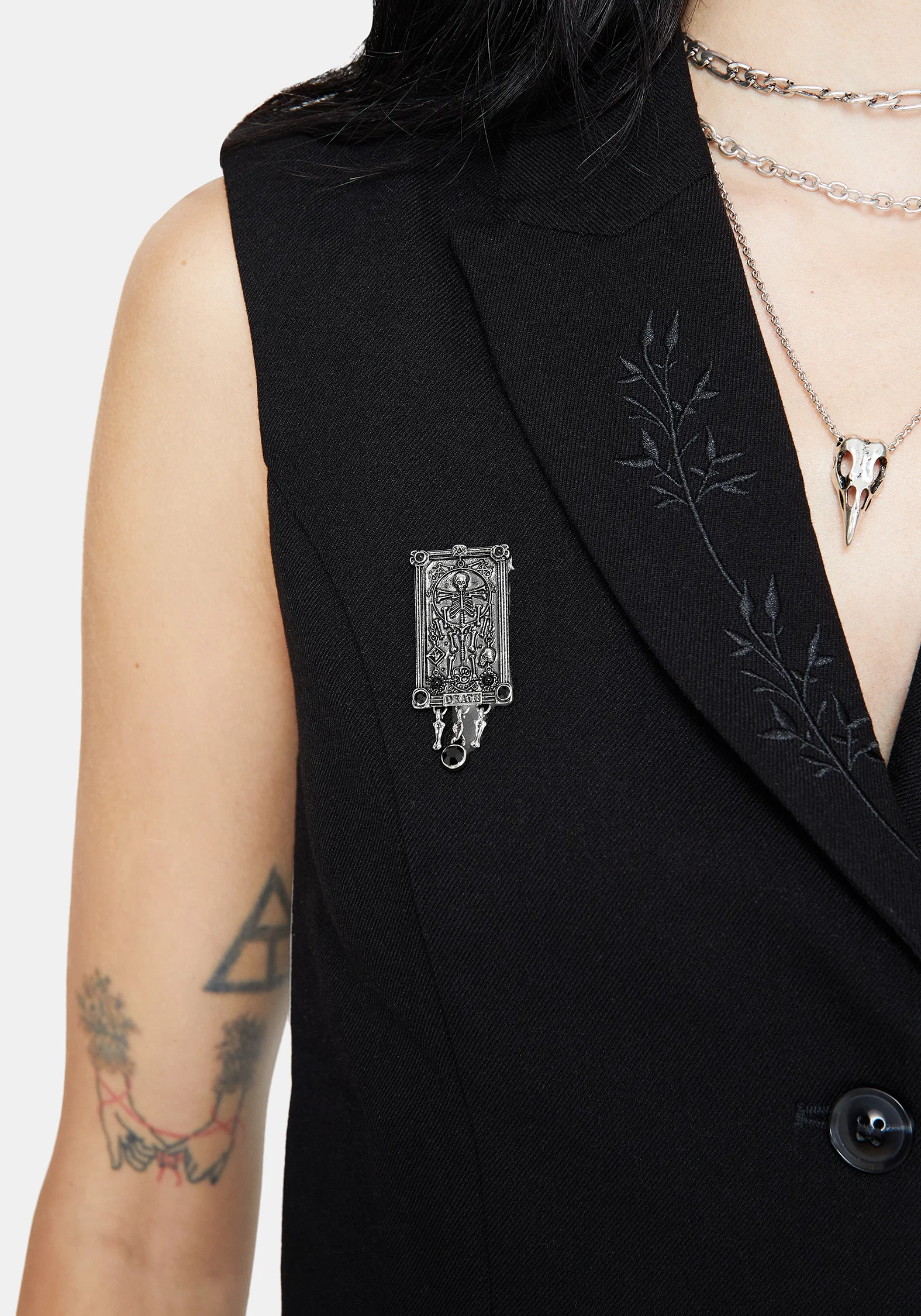 Death Tarot Card Brooch - Image 4