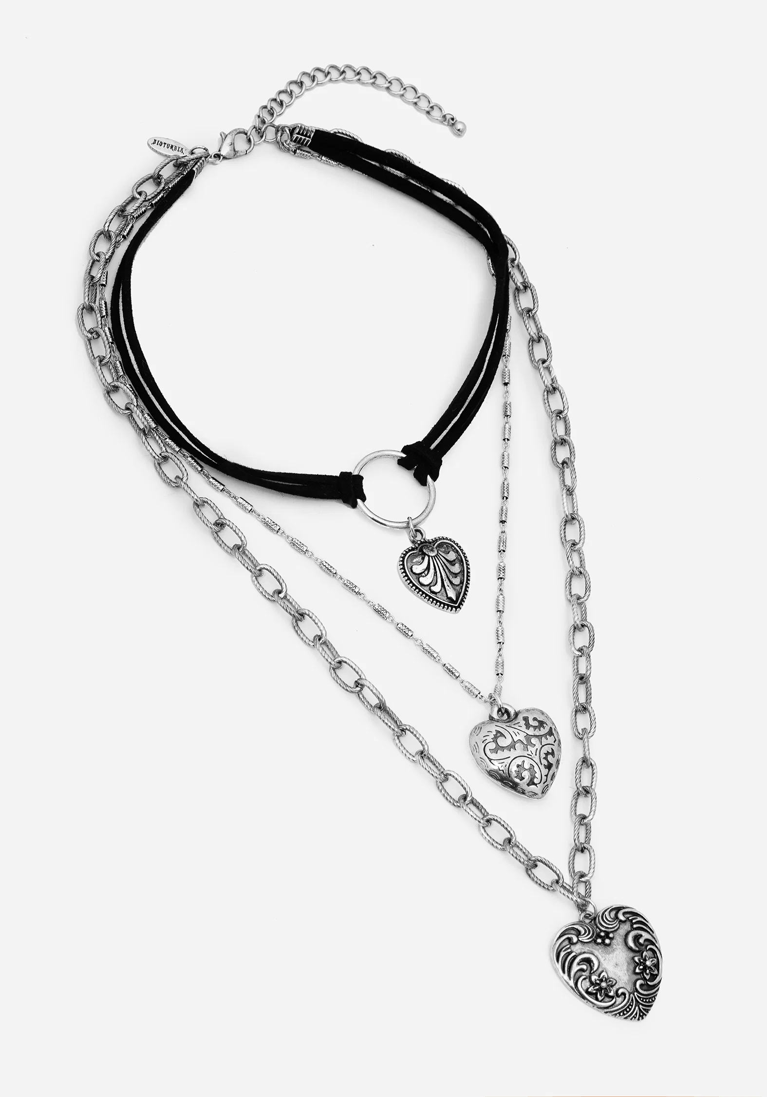 Deceiver Heart Layered Choker Necklace - Image 4