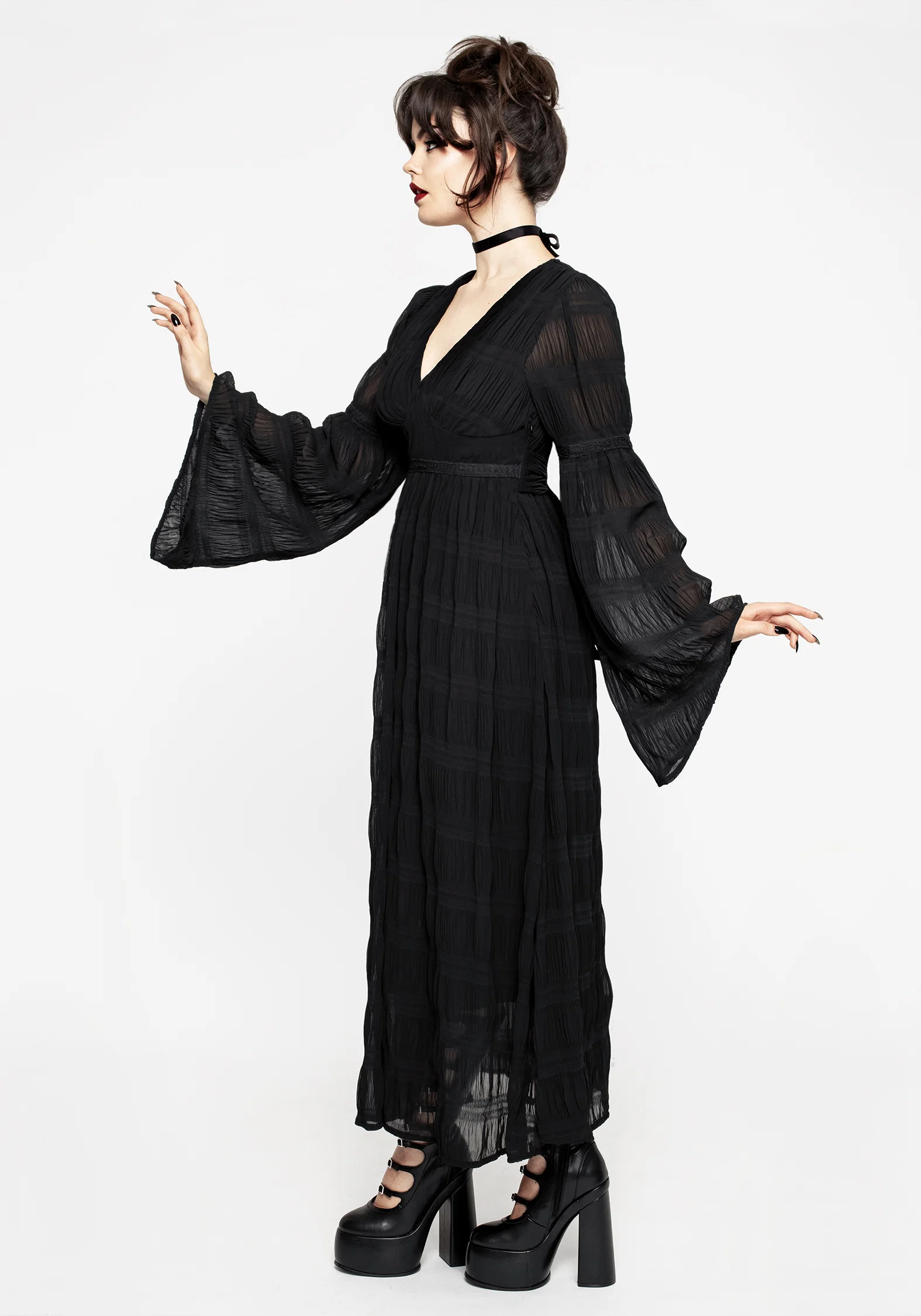 Deirdre Flute Sleeve Maxi Dress - Image 5