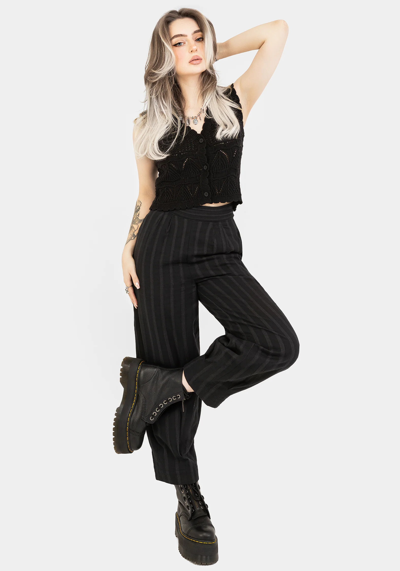 Delores Striped Cotton Balloon Trousers - Image 5
