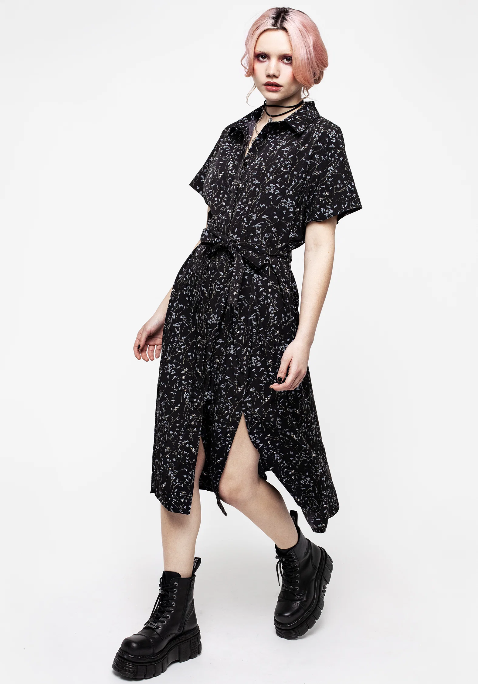 Delphinium Midi Shirt Dress - Image 4