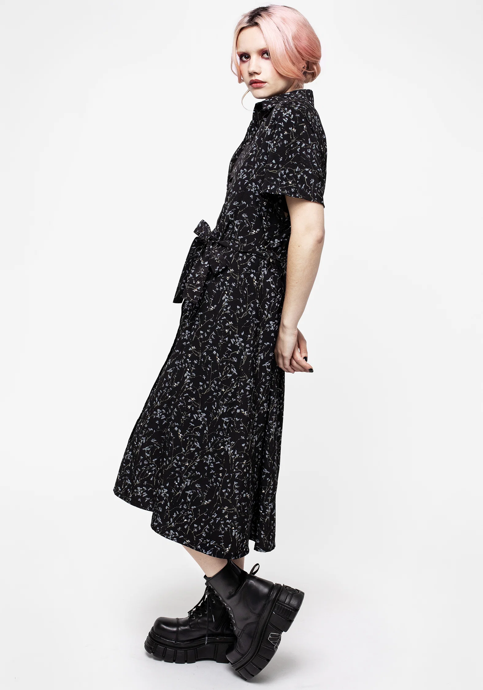 Delphinium Midi Shirt Dress - Image 6
