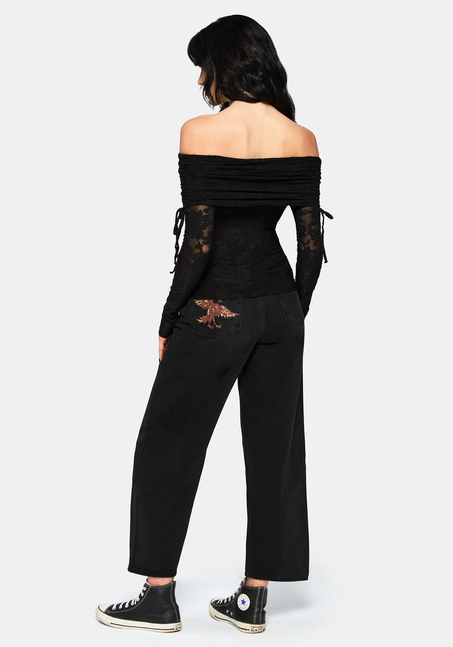 Demi Devore Ruched Off The Shoulder Top - Image 3