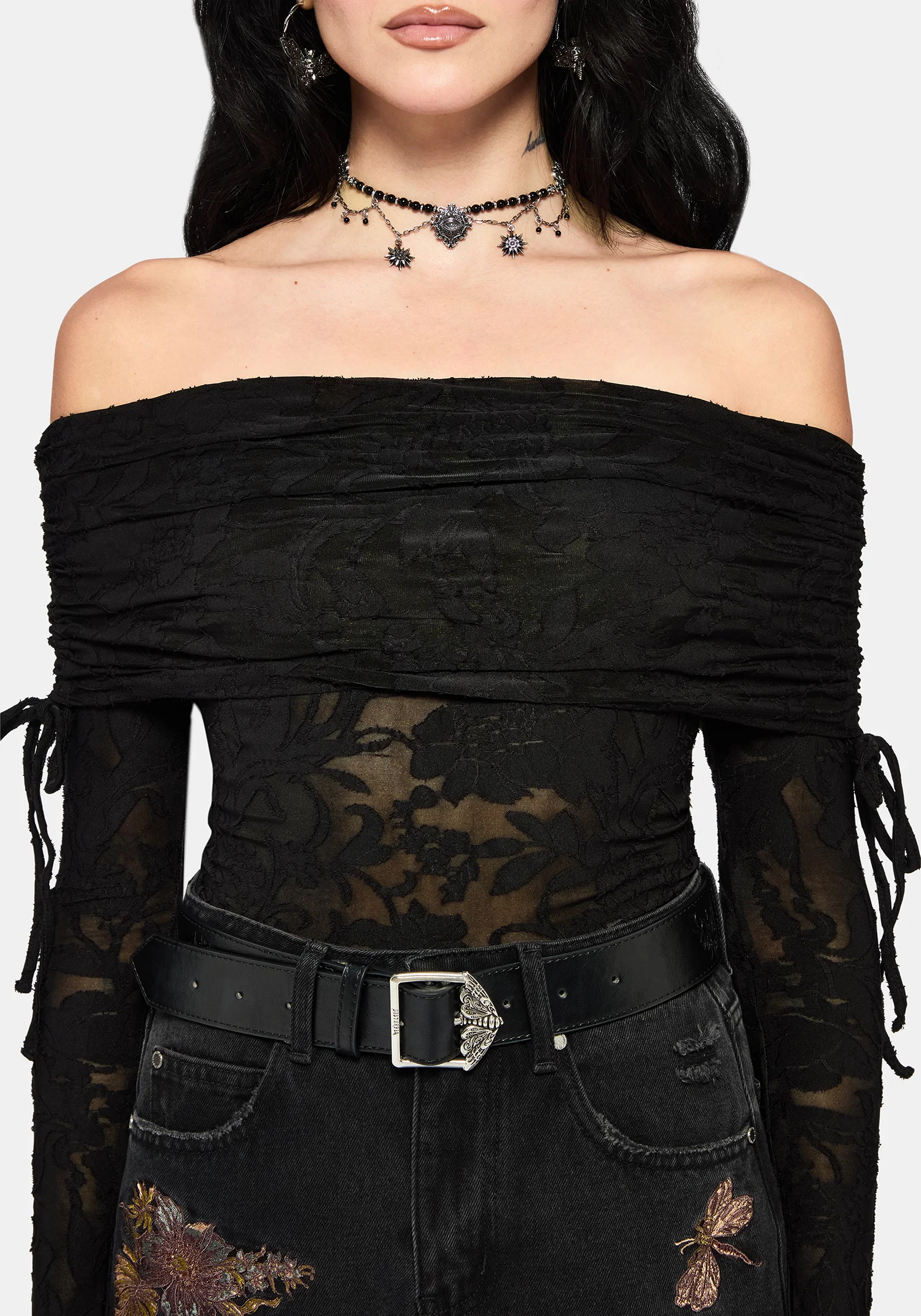 Demi Devore Ruched Off The Shoulder Top - Image 5