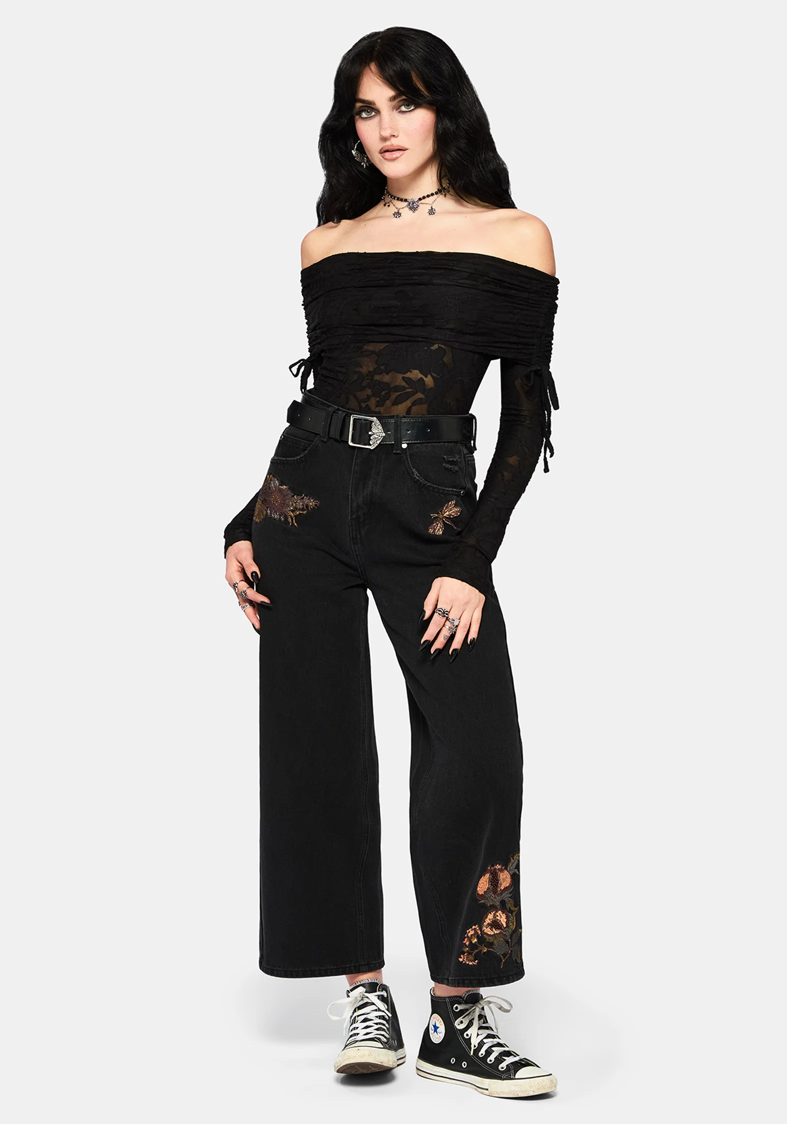 Demi Devore Ruched Off The Shoulder Top - Image 6
