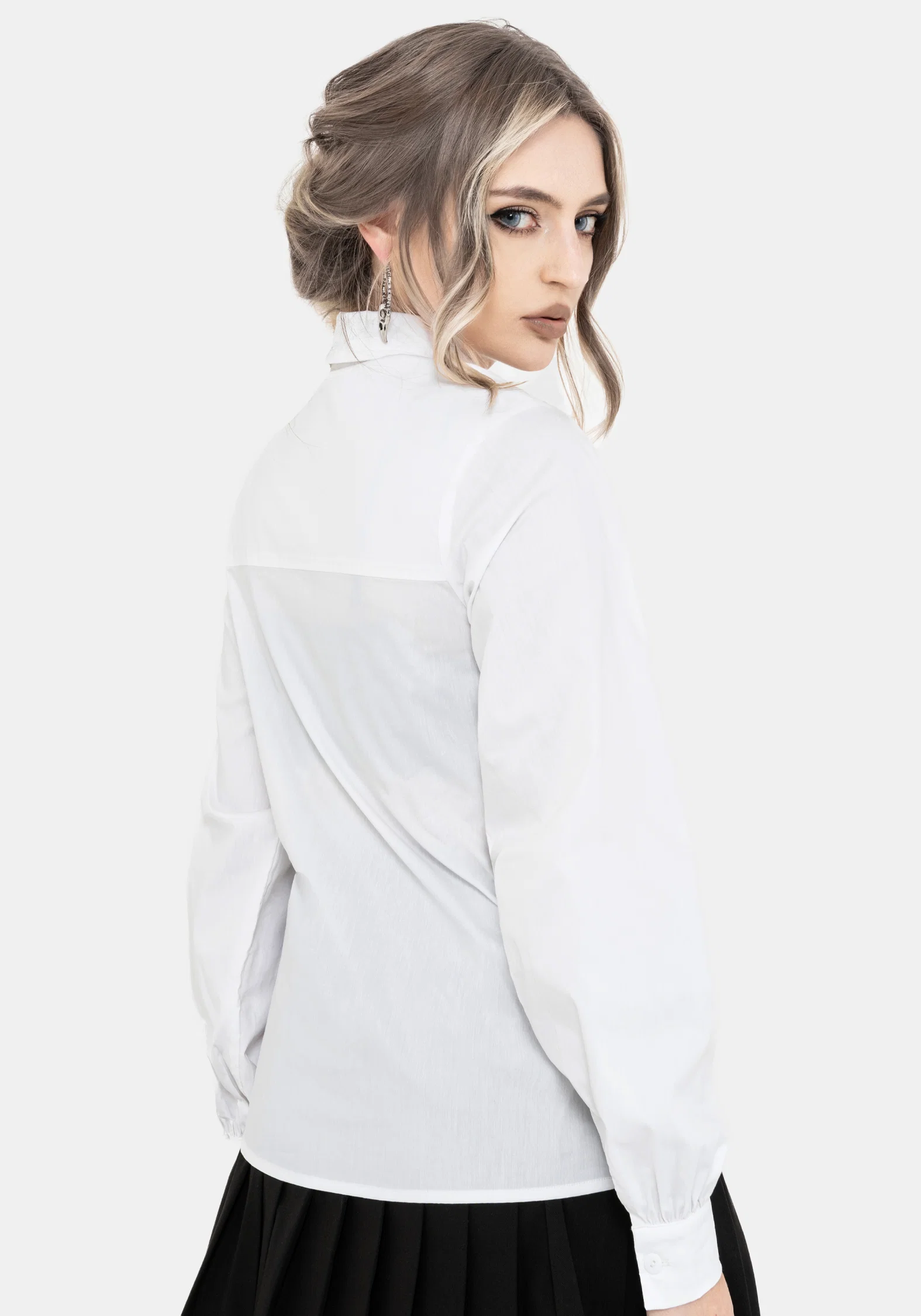 Despair Cotton Thistle Embroidered Button Up Shirt - Image 3