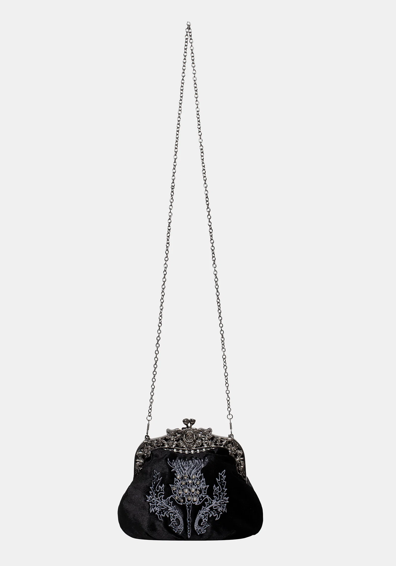 Despair Thistle Beaded Kiss Lock Pouch Bag - Image 10