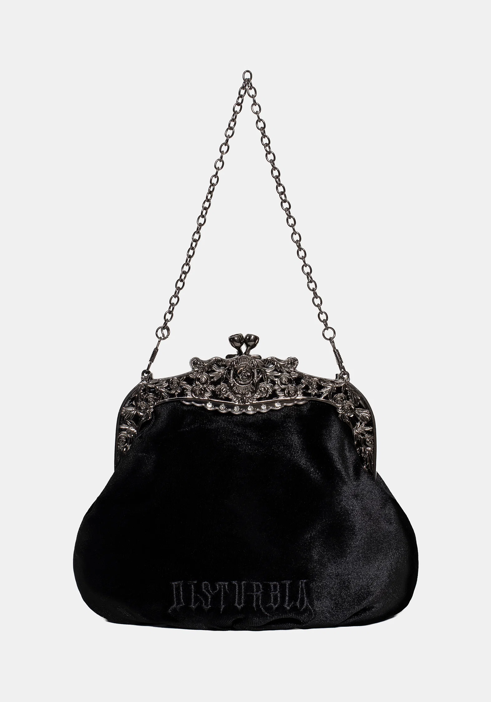 Despair Thistle Beaded Kiss Lock Pouch Bag - Image 4