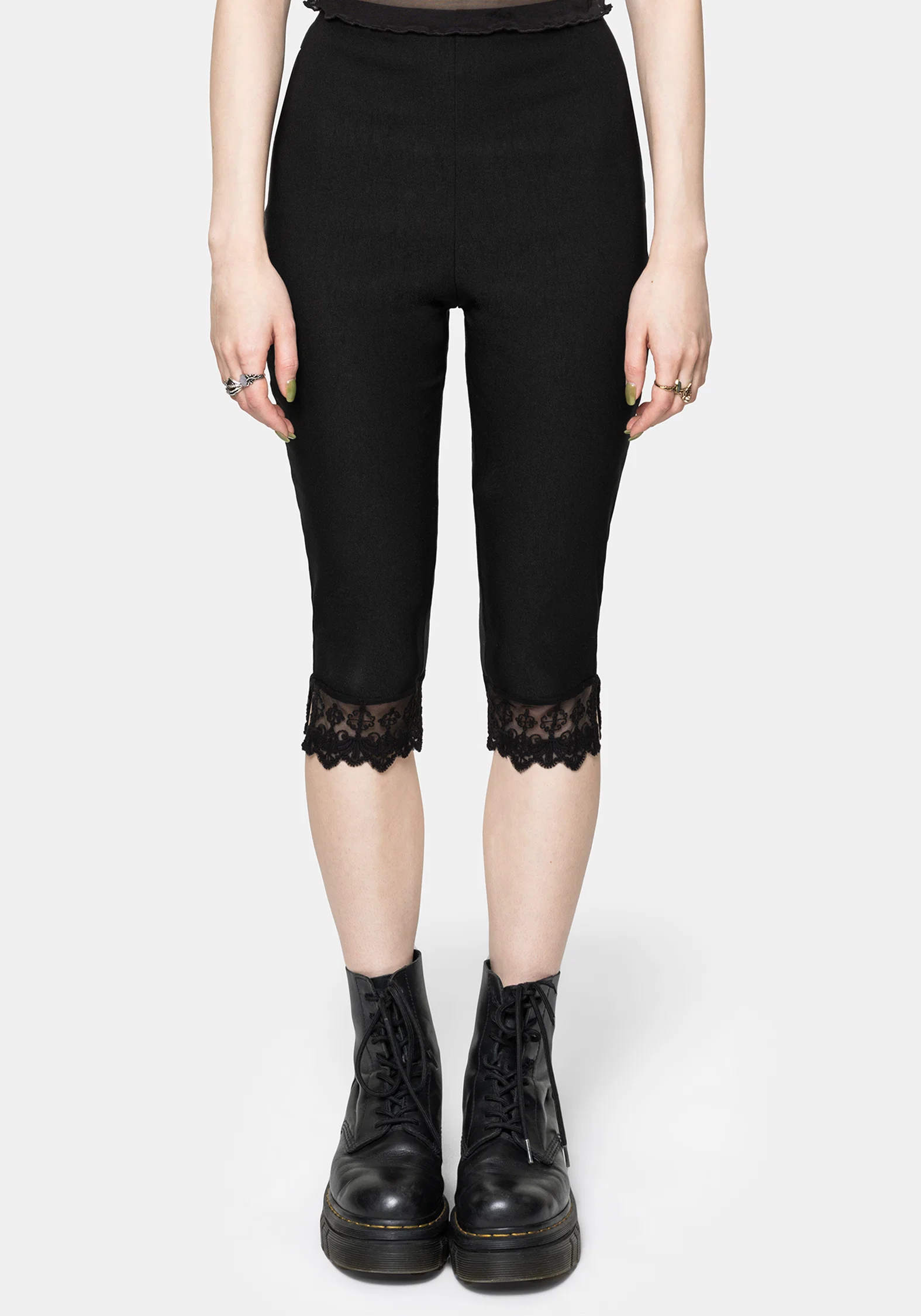 Deva Lace Trim Capri Trouser - Image 2