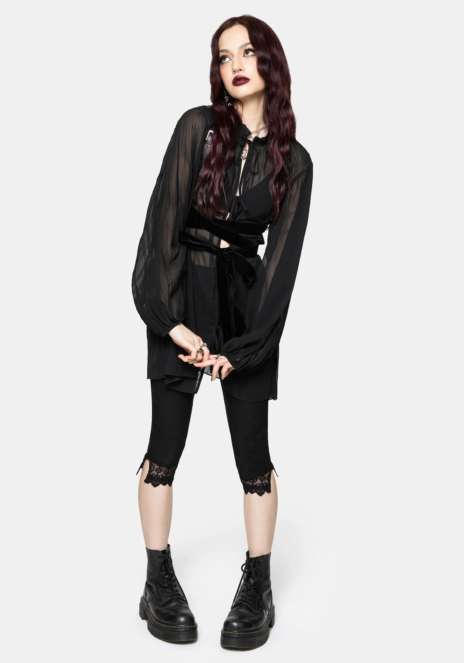 Deva Lace Trim Capri Trouser - Image 4