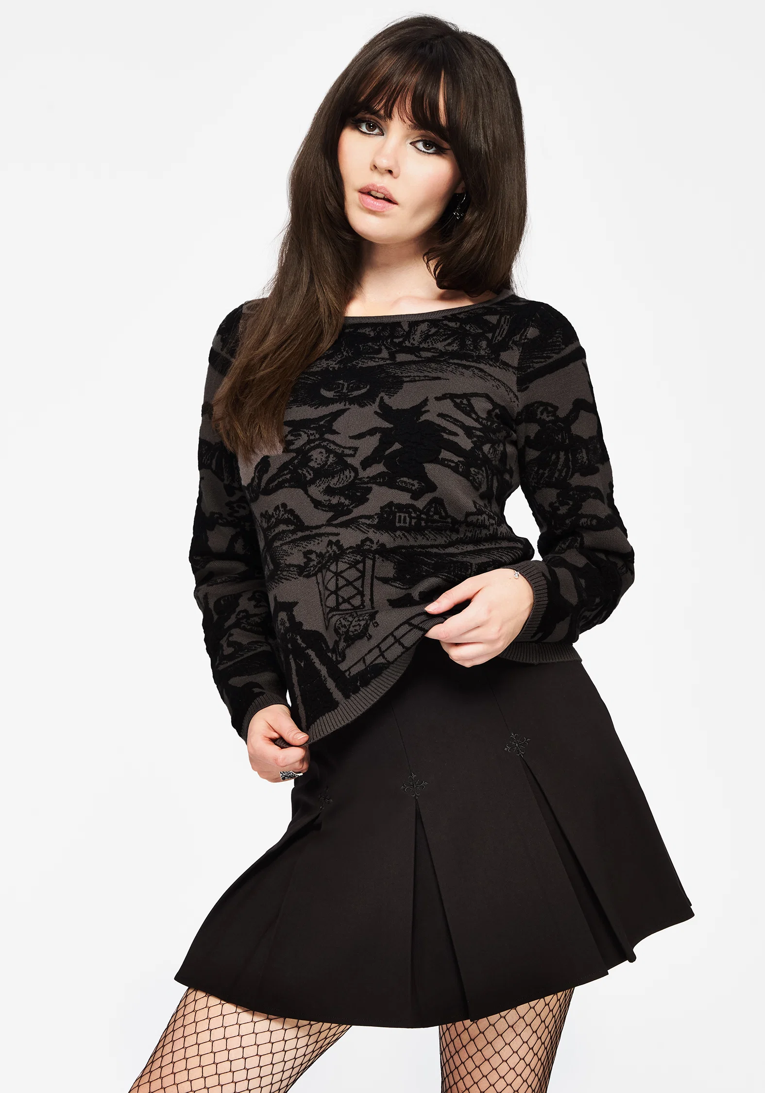 Diabolical Raised Jacquard Knit Jumper - Image 4