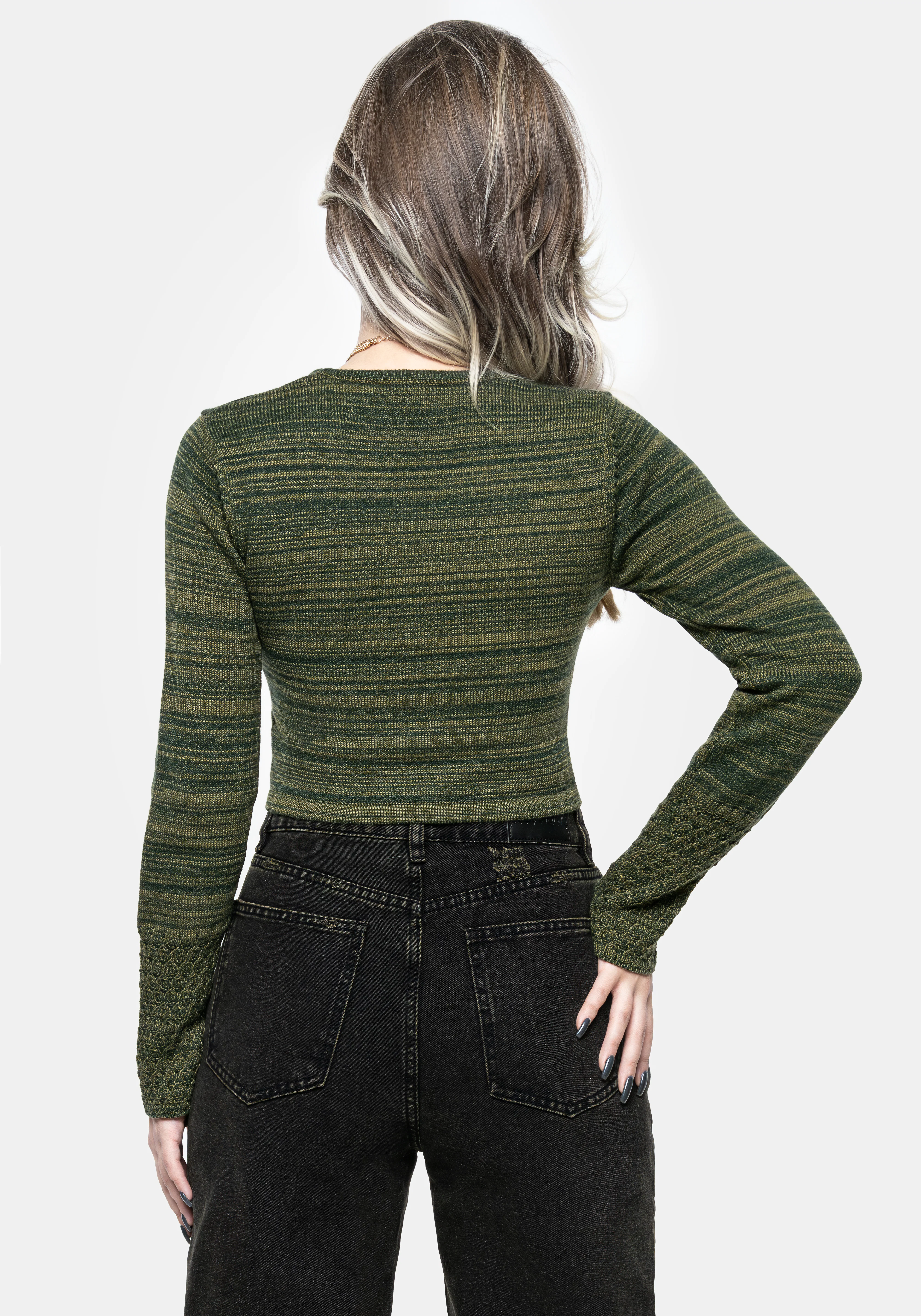Diastella Floral Embroidered Crop Cardigan - Image 3