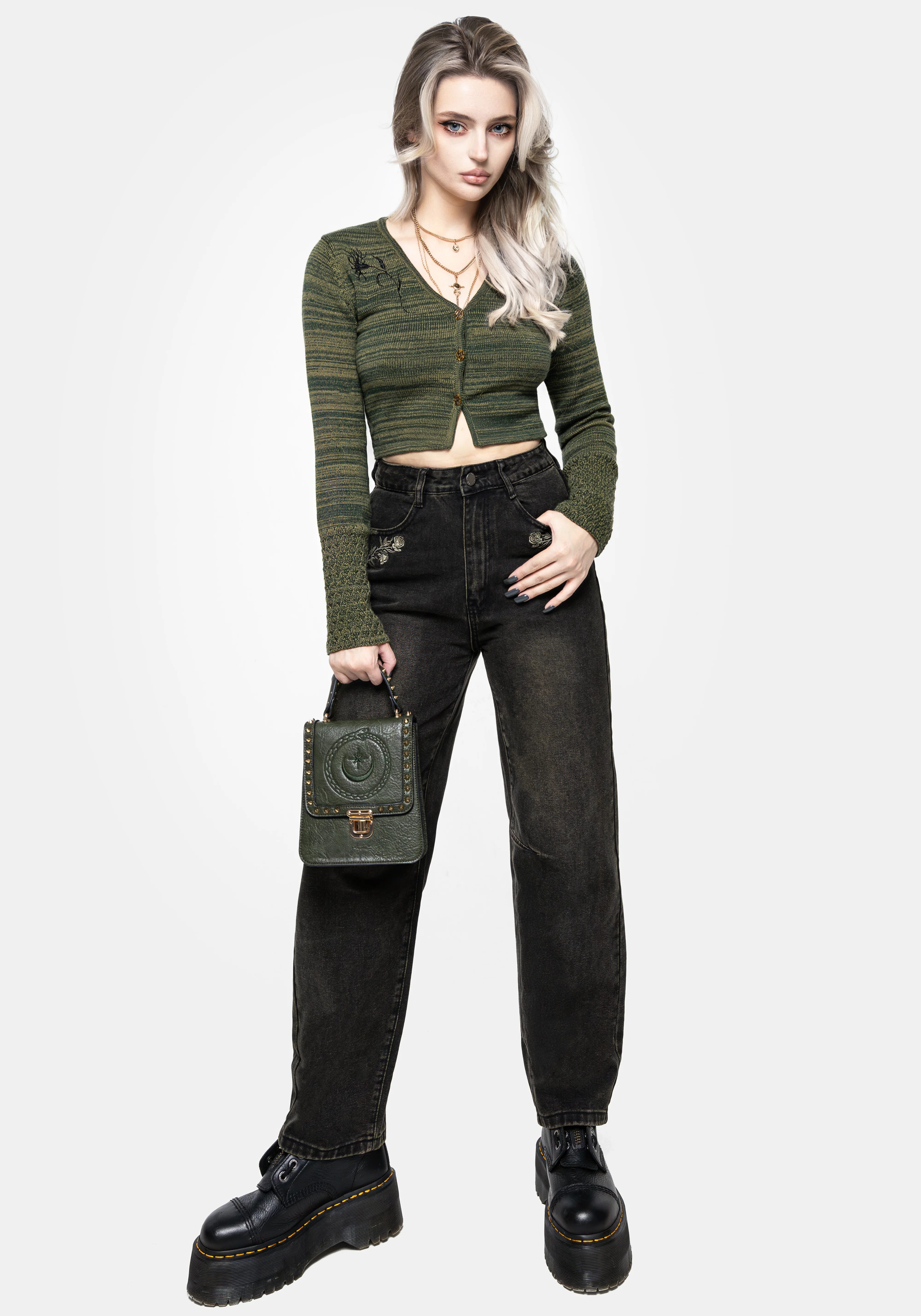 Diastella Floral Embroidered Crop Cardigan - Image 4