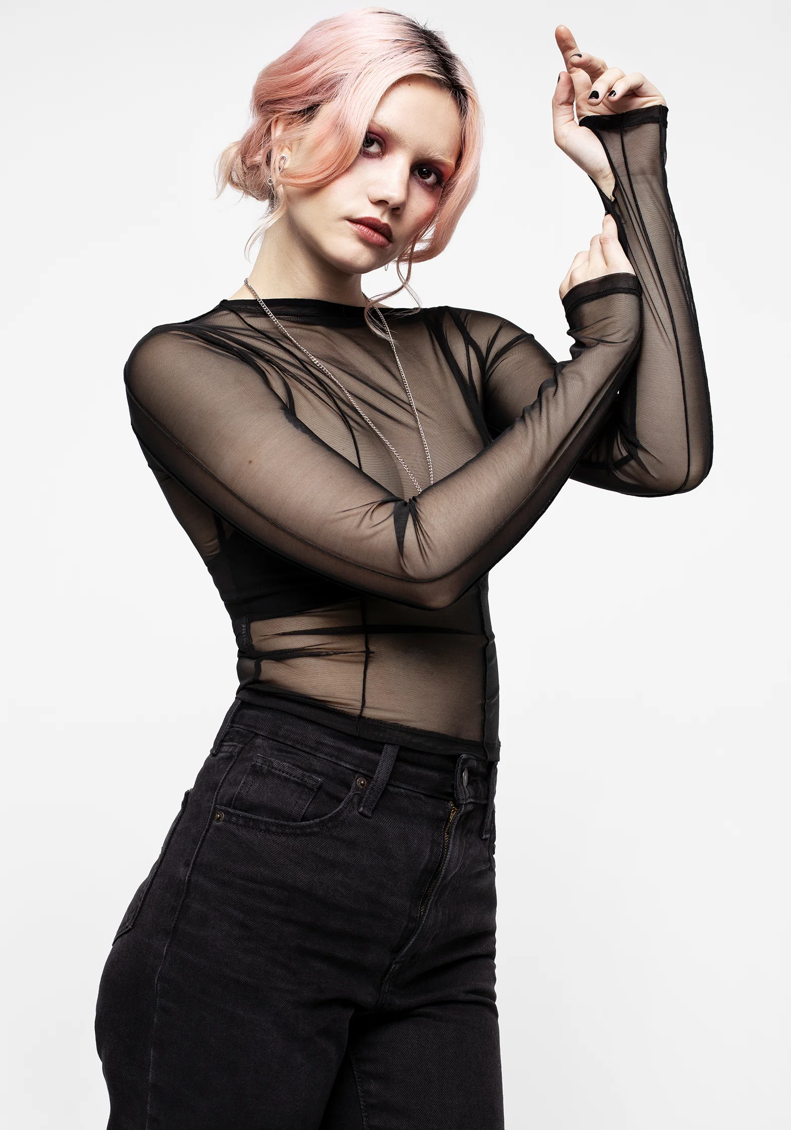 Dissident Asymmetric Seam Mesh Top - Image 6