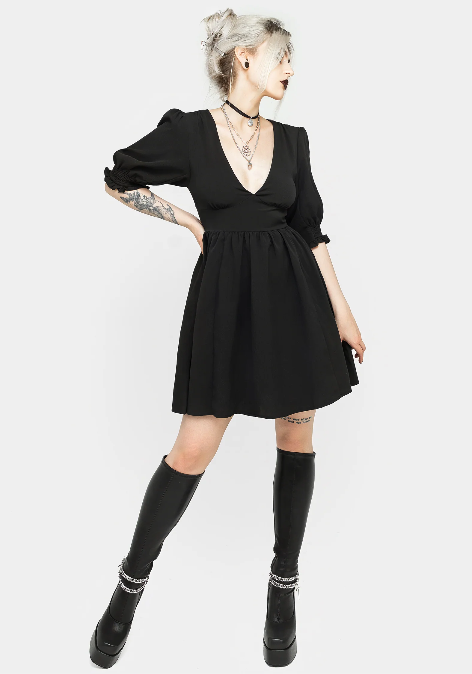 Divination Textured Mini Dress - Image 6