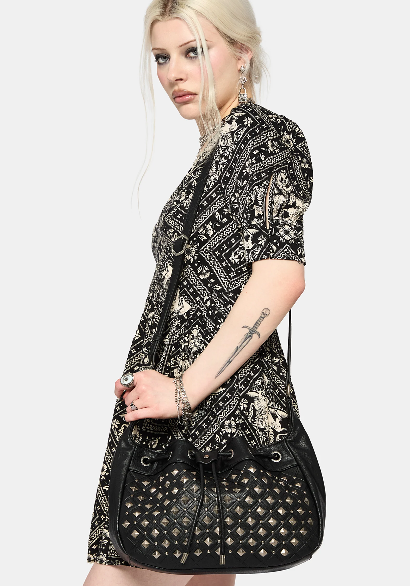 Dolora Studded Bucket Bag - Image 5