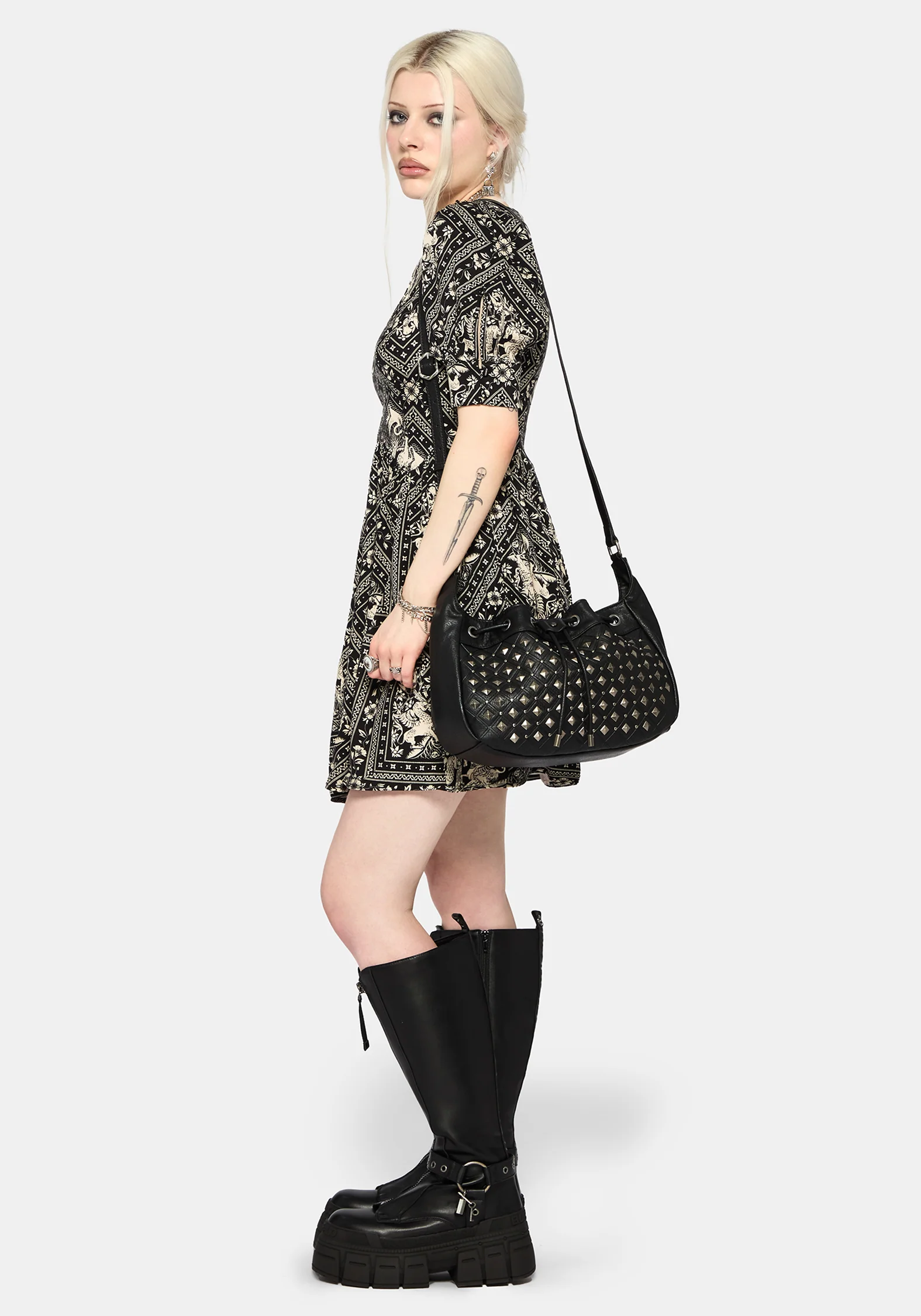 Dolora Studded Bucket Bag - Image 8