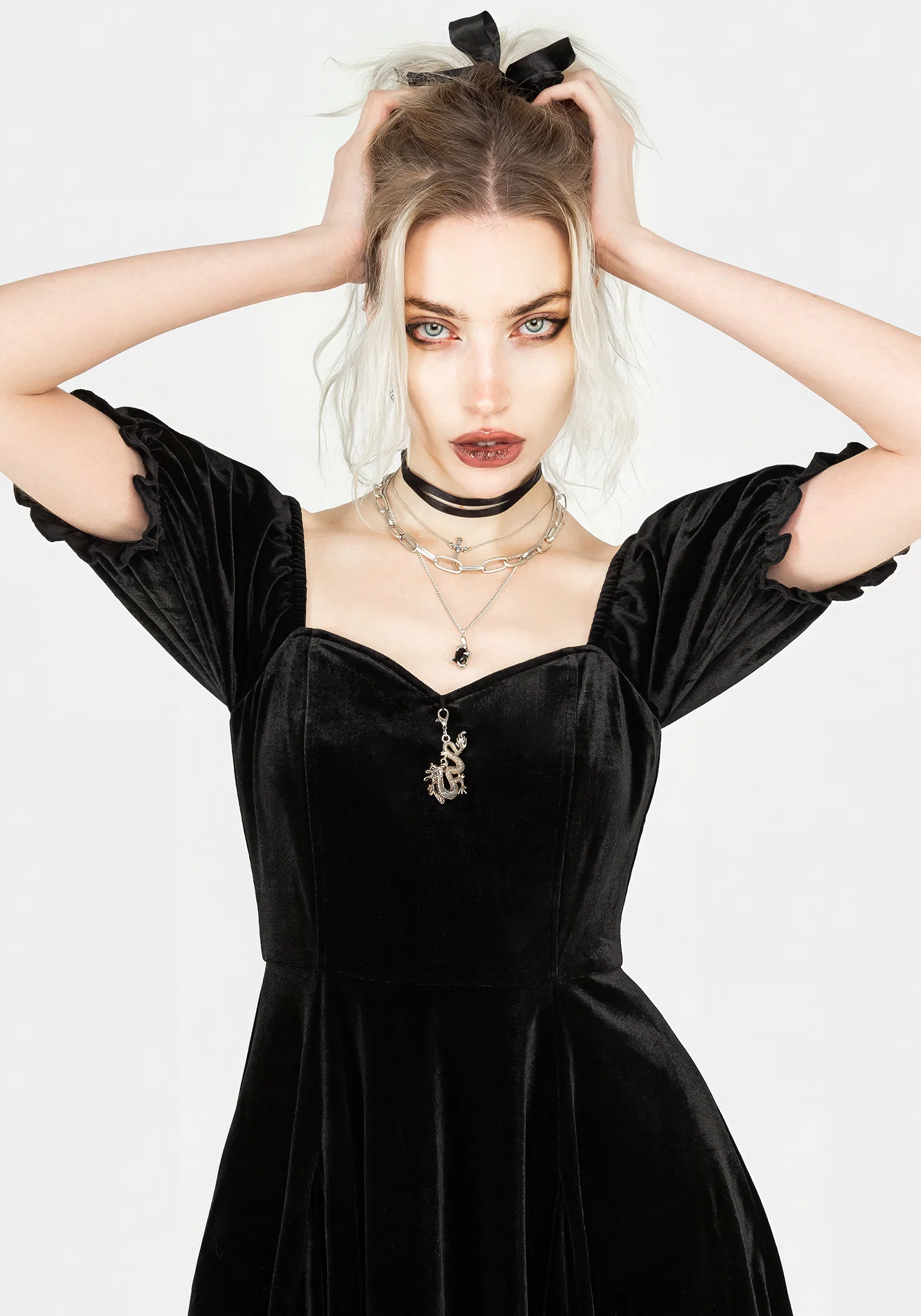 Drakon Velour Corset Mini Dress - Image 6