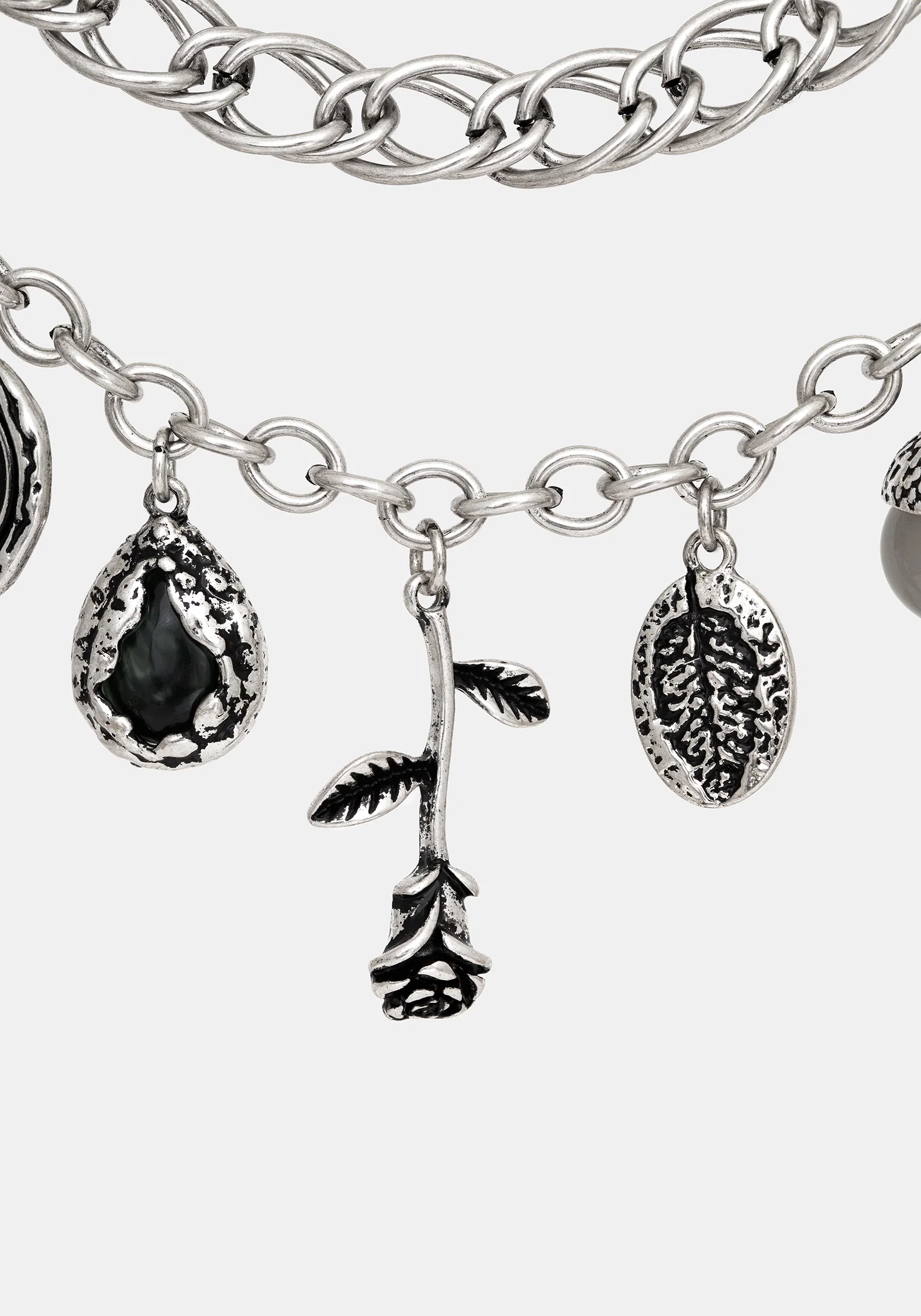 Draven Rat & Spider Charm Necklace - Image 2